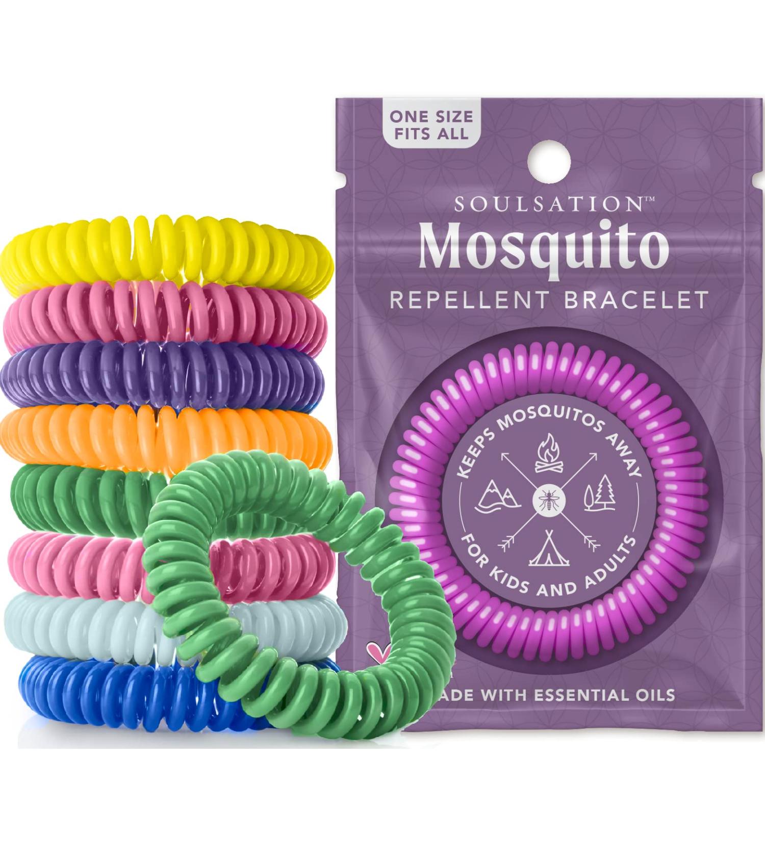SoulSation Mosquito Repellent Bracelets 15 Pack - DEET-Free, Individually Wrapped Bands - Buy Online on GoSupps.com