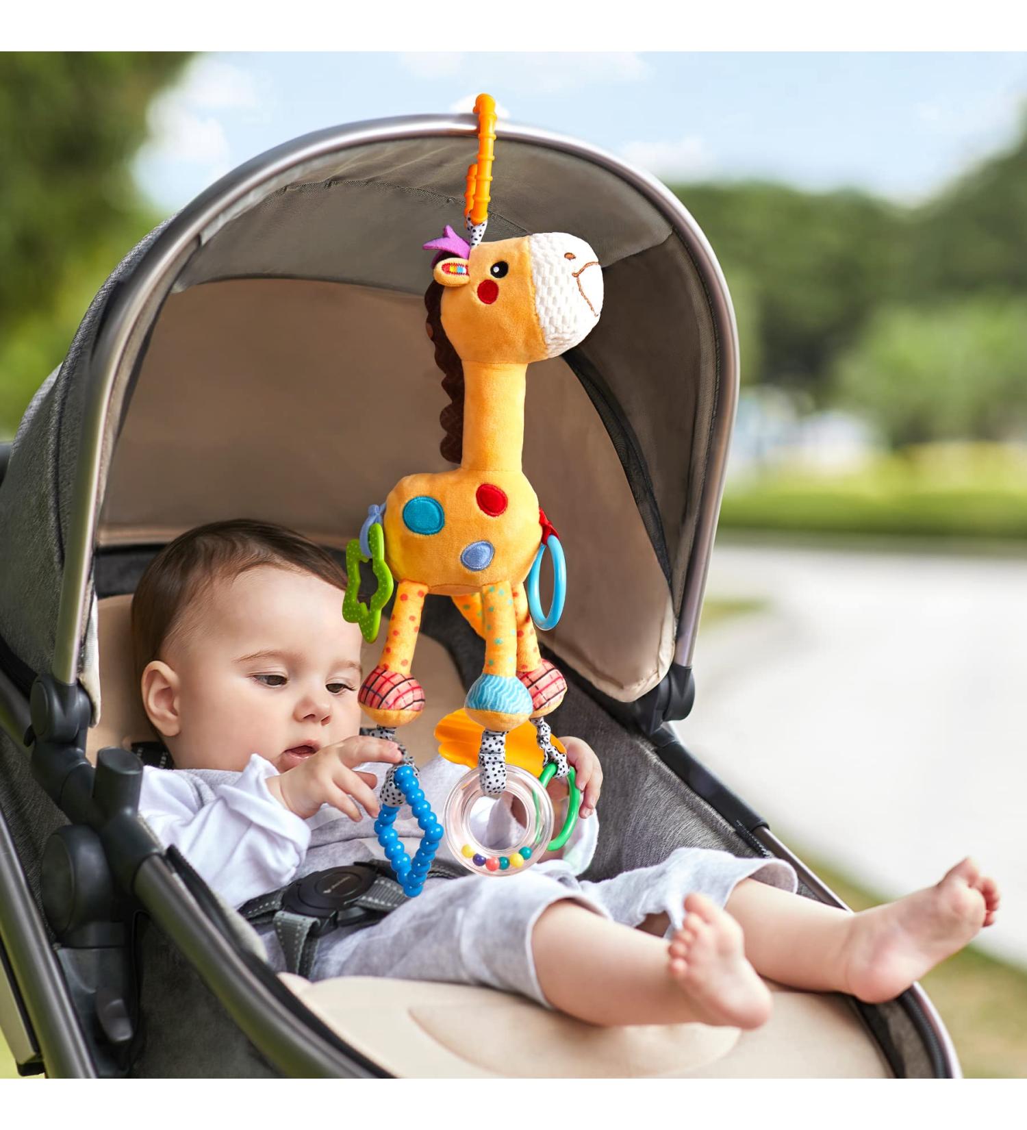 Buy Tumama Giraffe Hanging Rattle Toy - Plush Baby Stroller & Car Seat Activity Toy for Newborns (0-36 Months) - Ideal Gift for Infants - Buy Online on GoSupps.com