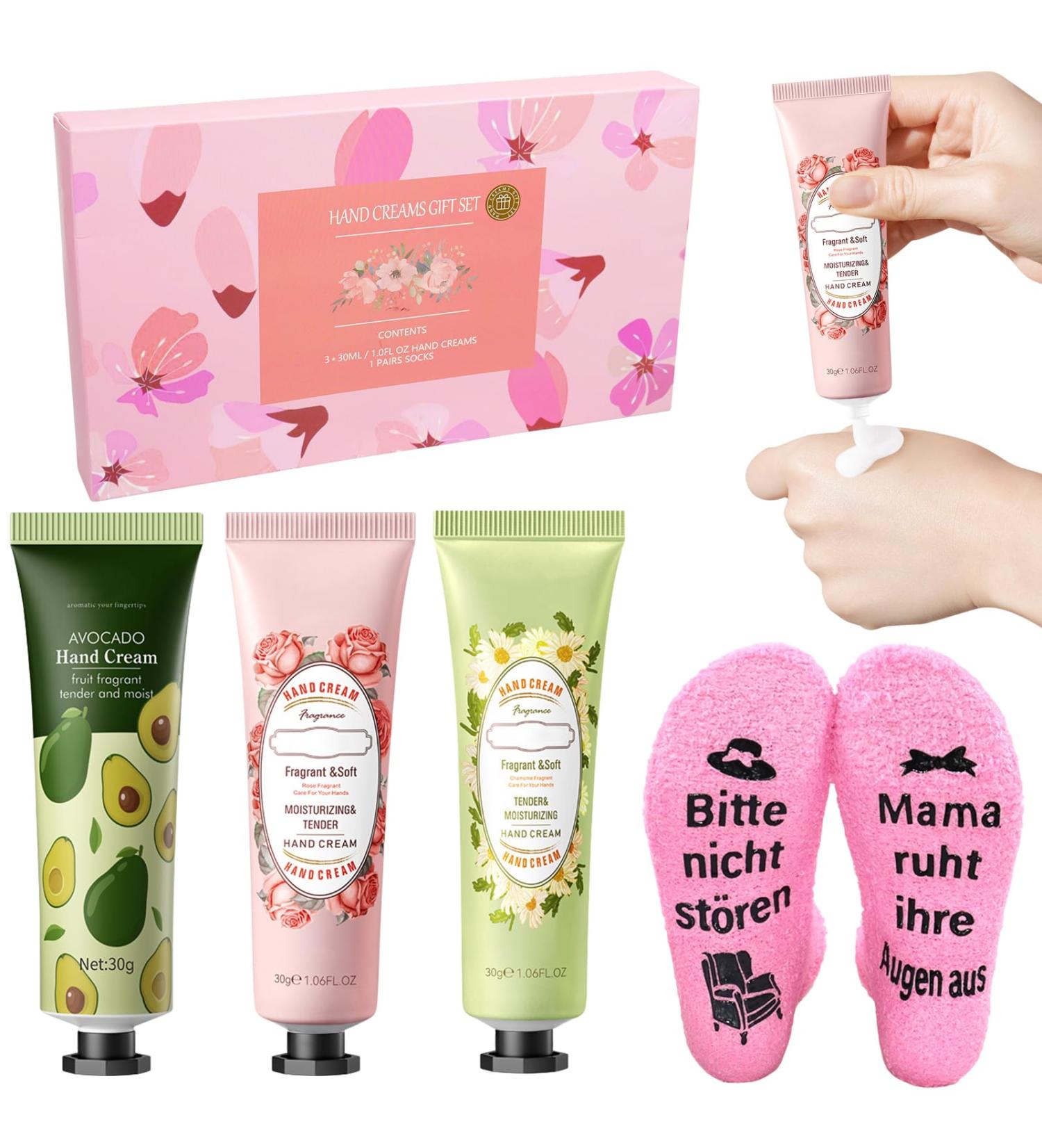 JOKILY Gifts for Women 3 Pack Christmas Hand Cream and 2 Pairs Cozy Socks for Women Dry Hand Cream Small Items for Advent Calendar for Women Gift - Buy Online on GoSupps.com