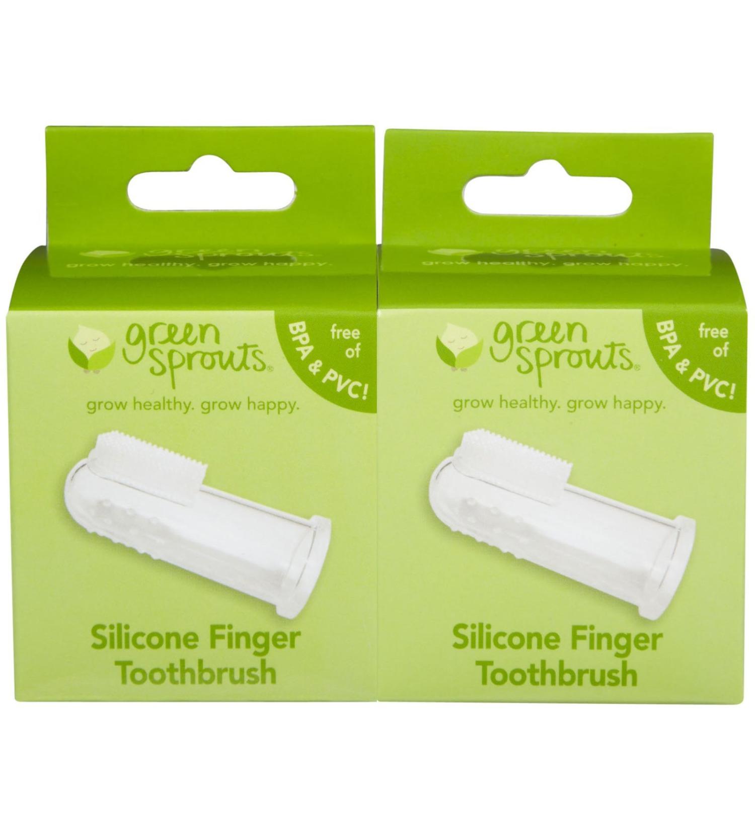 green sprouts by i play. Finger Toothbrush - 2 pk