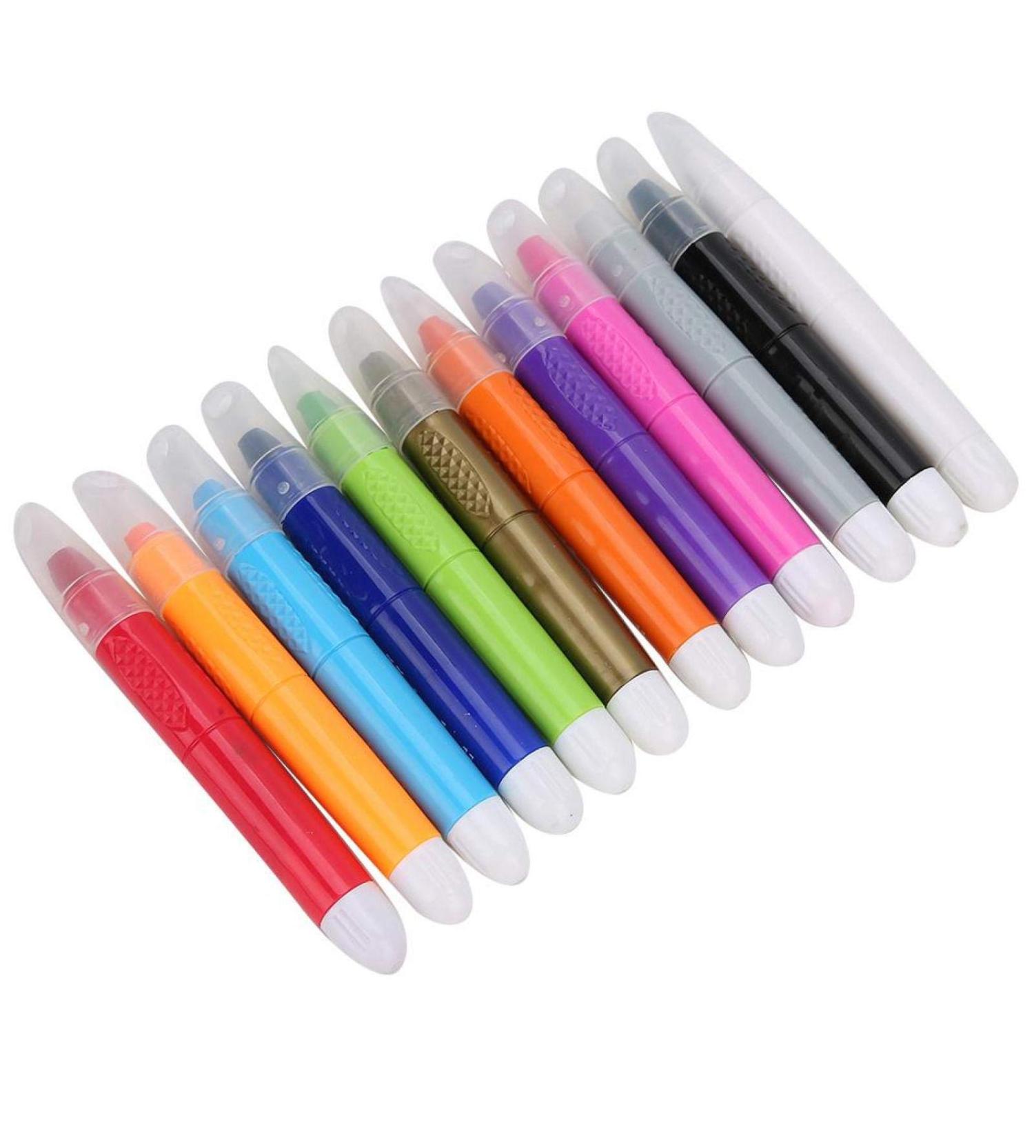 ZJchao 12-Piece Hair Chalk Pencil Set | Washable Temporary Hair Color for Cosplay DIY Parties & Birthday Make-Up - Buy Online on GoSupps.com