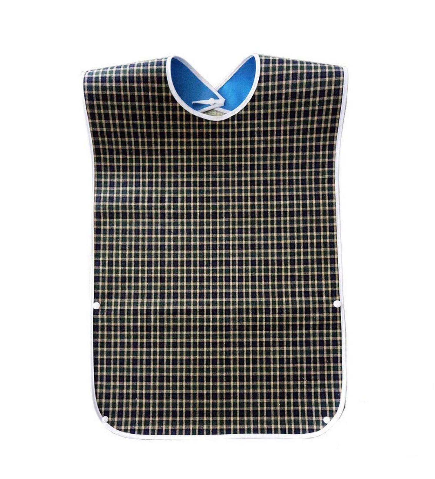 Pengxiaomei Adult Bibs - Washable Dining Bib for Elderly in Green - Protect Clothing with Ease - Buy Online on GoSupps.com