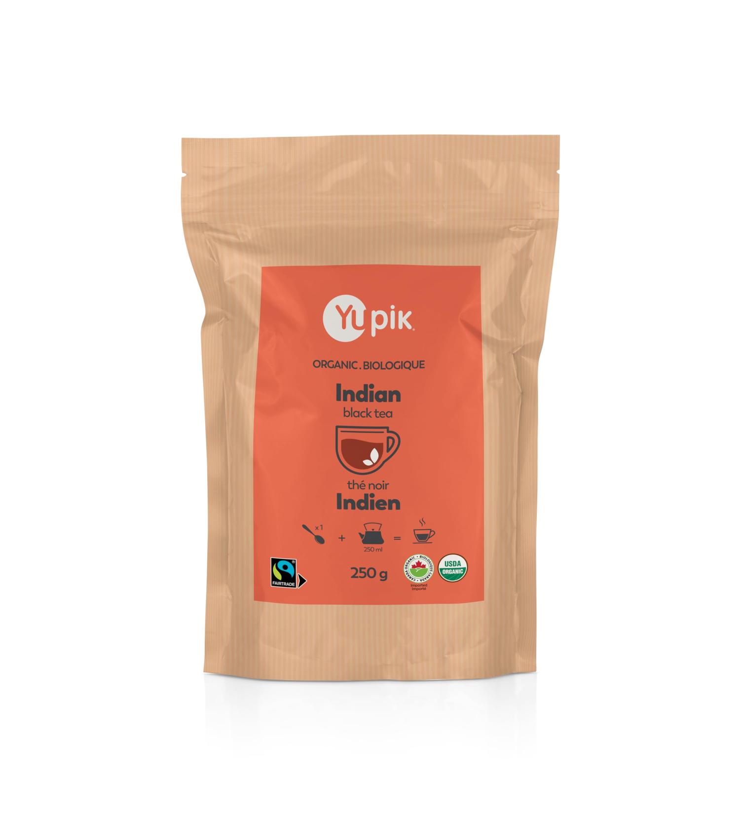 Yupik Organic Indian Black Tea (fairtrade) 250g 6 Count 250 g (Pack of 6)