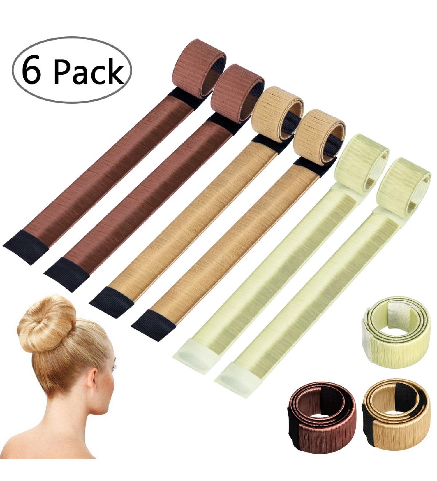 Magic Hair Bun Maker Fast & Easy Donut Bun Maker DIY French Twist Bun Shaper for Girls Women (Blonde Light Brown Brown) - Buy Online on GoSupps.com
