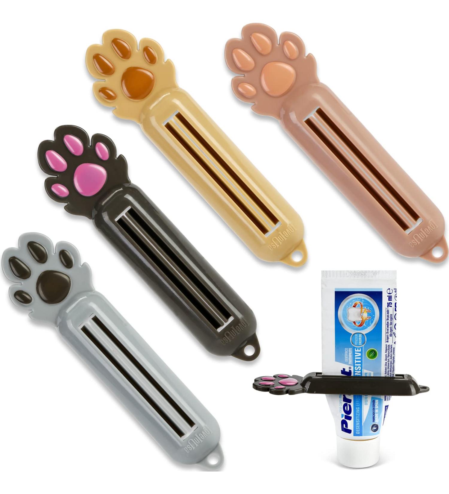LOVEINUSA 4 PCS Animal Paws Toothpaste Tube Squeezer Dispenser - Save Toothpaste & Cosmetics in Bathroom - Buy Online on GoSupps.com