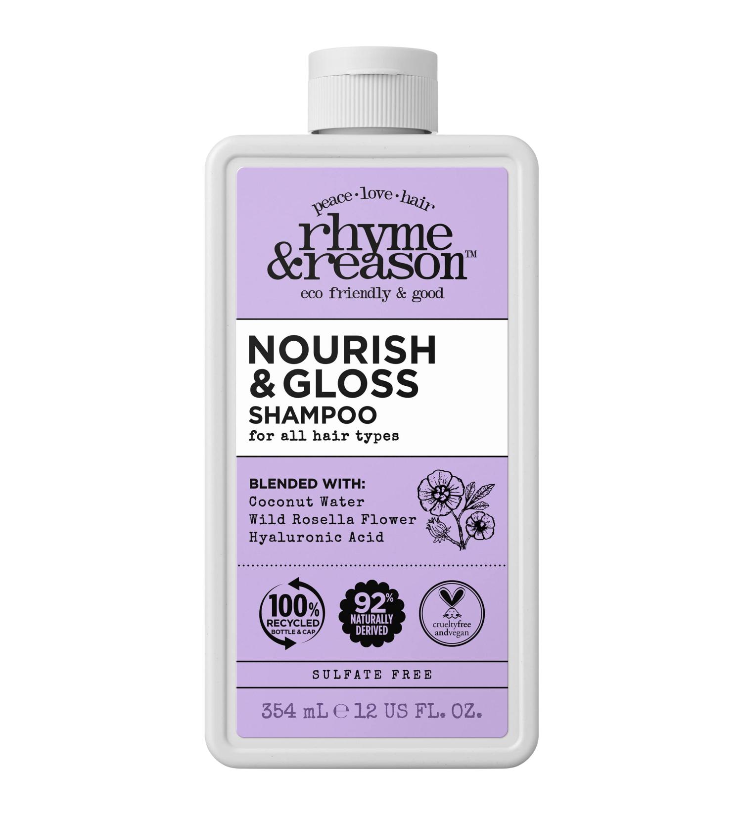 Rhyme & Reason Nourish & Gloss Shampoo & Conditioner Set - 13 Fl. Oz. Each | Vegan Cruelty-Free All Hair Types | International Shipping Available - Buy Online on GoSupps.com