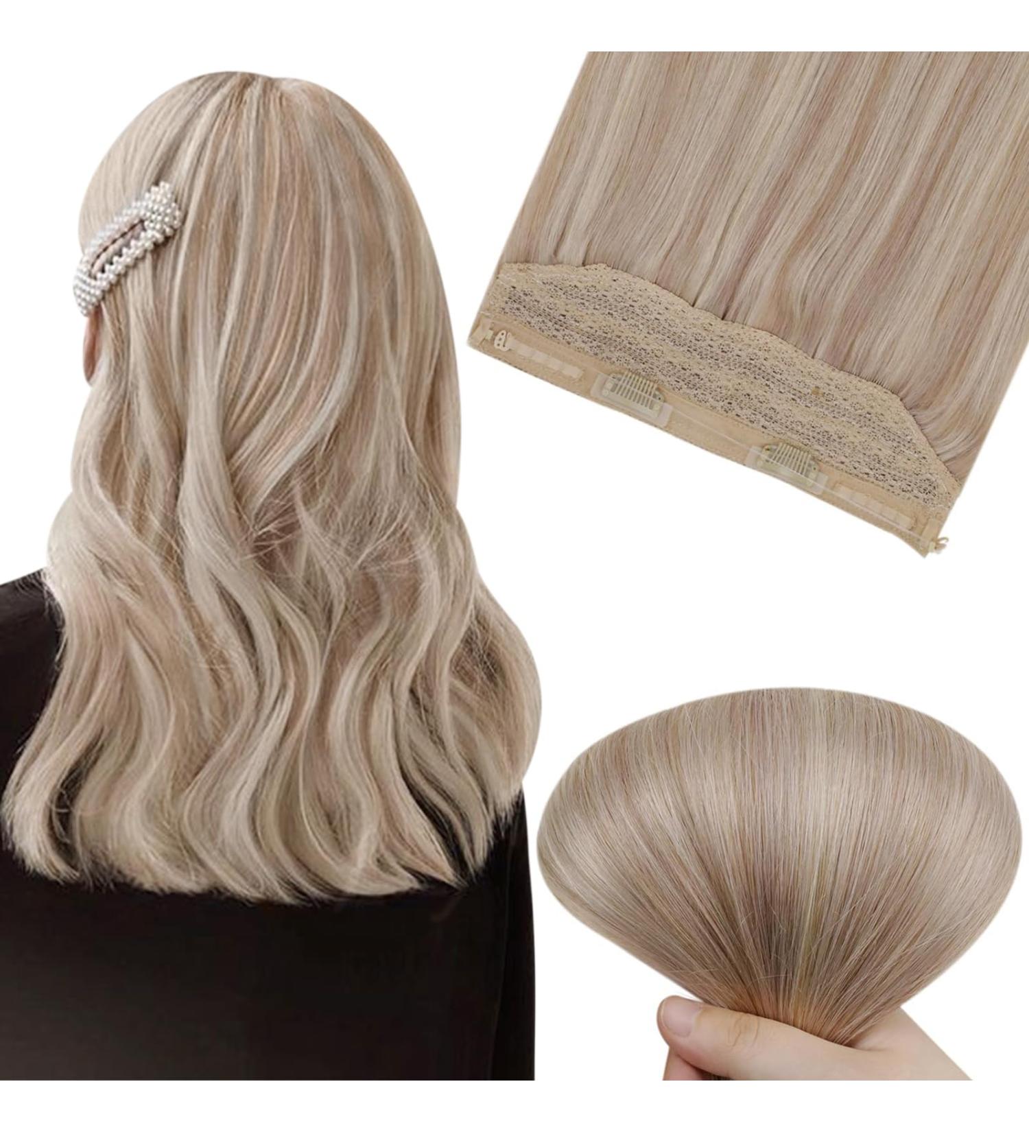 Easyouth Highlight Blonde Wire Hair Extensions 20 Inch 100g Remy Real Hair #18P613 - Buy Online on GoSupps.com