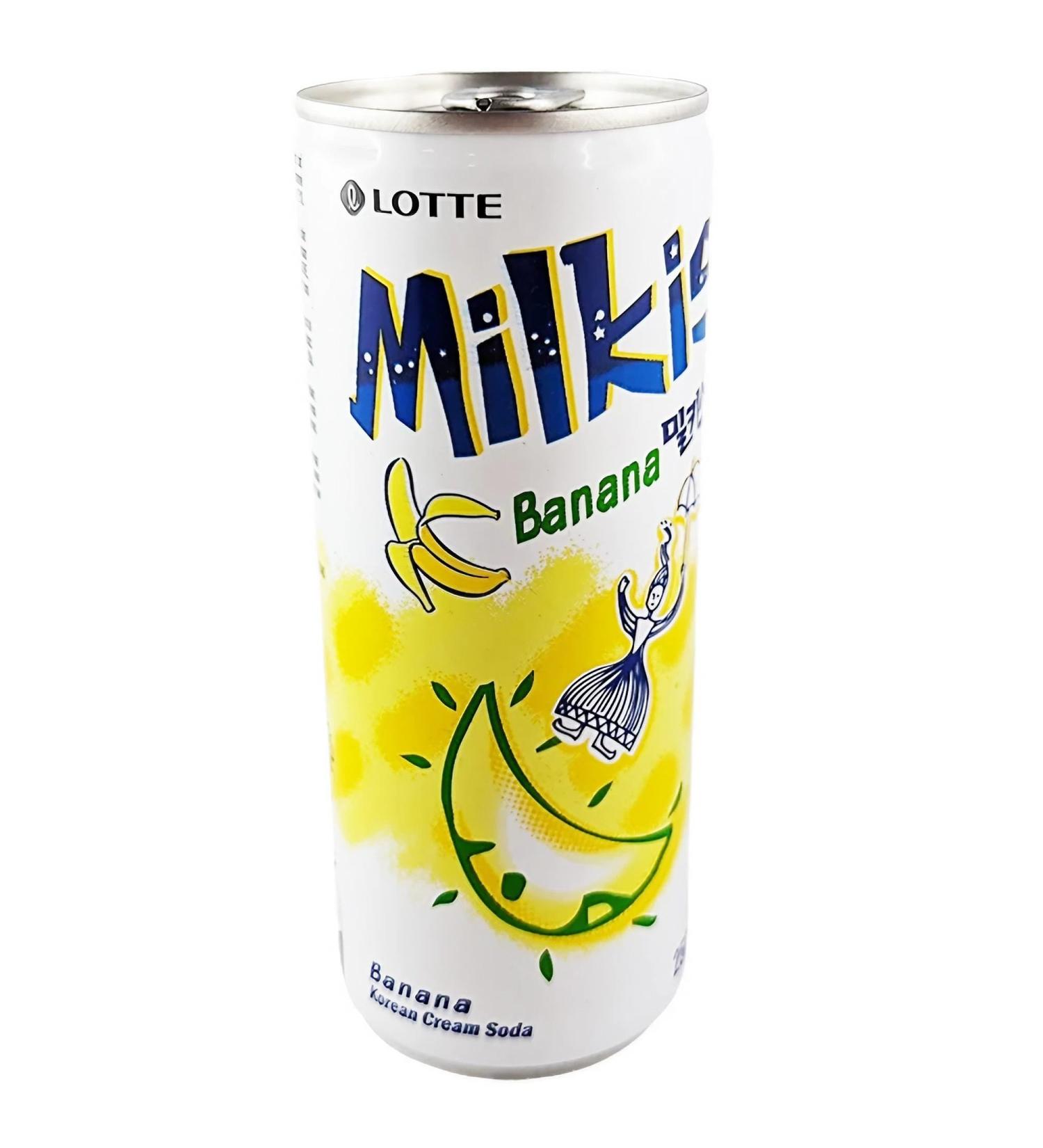 rumarkt Lotte Milkis Banana Soda 12 cans (12 x 250 ml) with disposable deposit