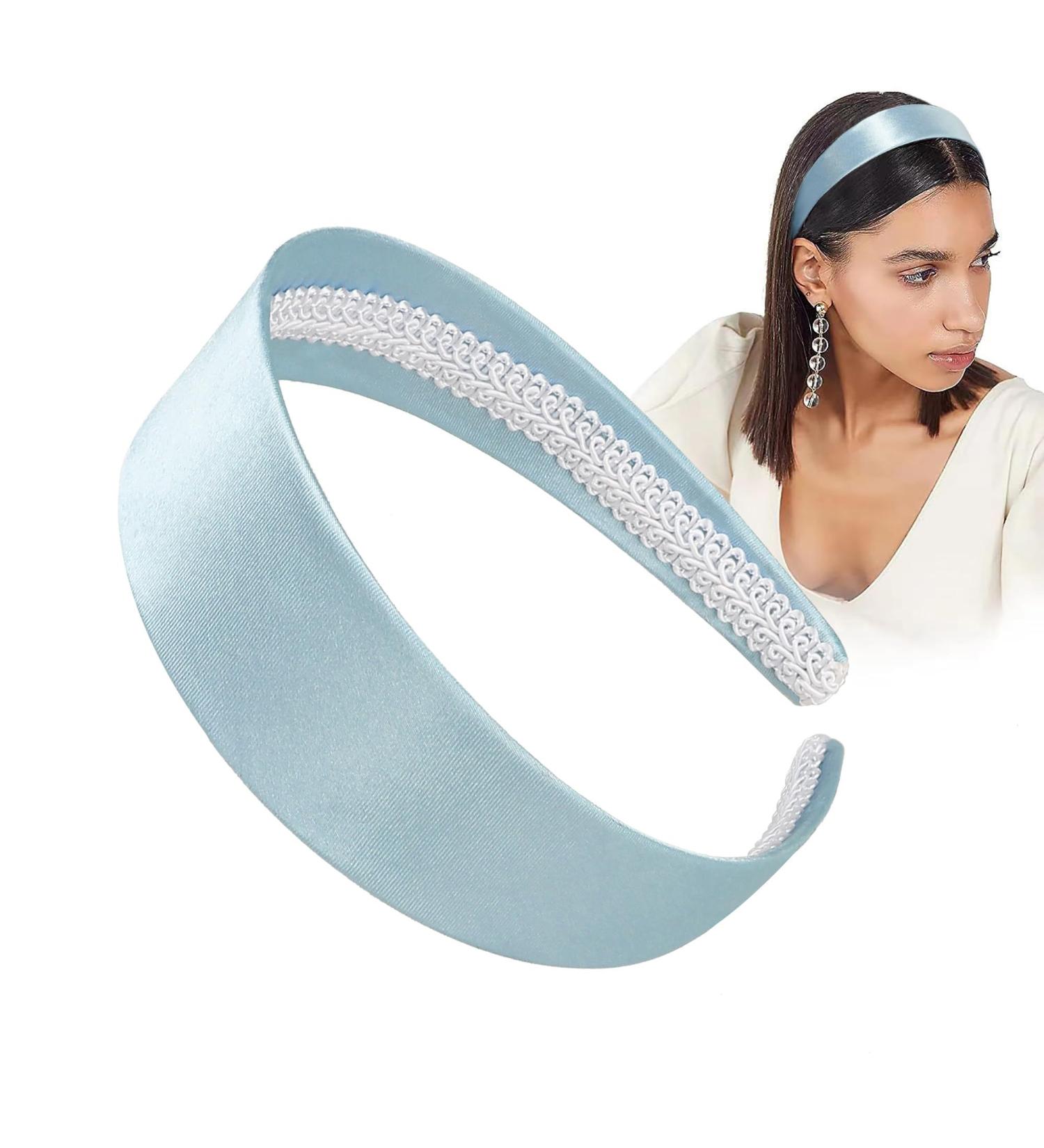 Ivyu Cinderella Blue Headband for Women Light Blue Teal Headband Large Thick Wide Headbands 70s Headband for Girls - Buy Online on GoSupps.com