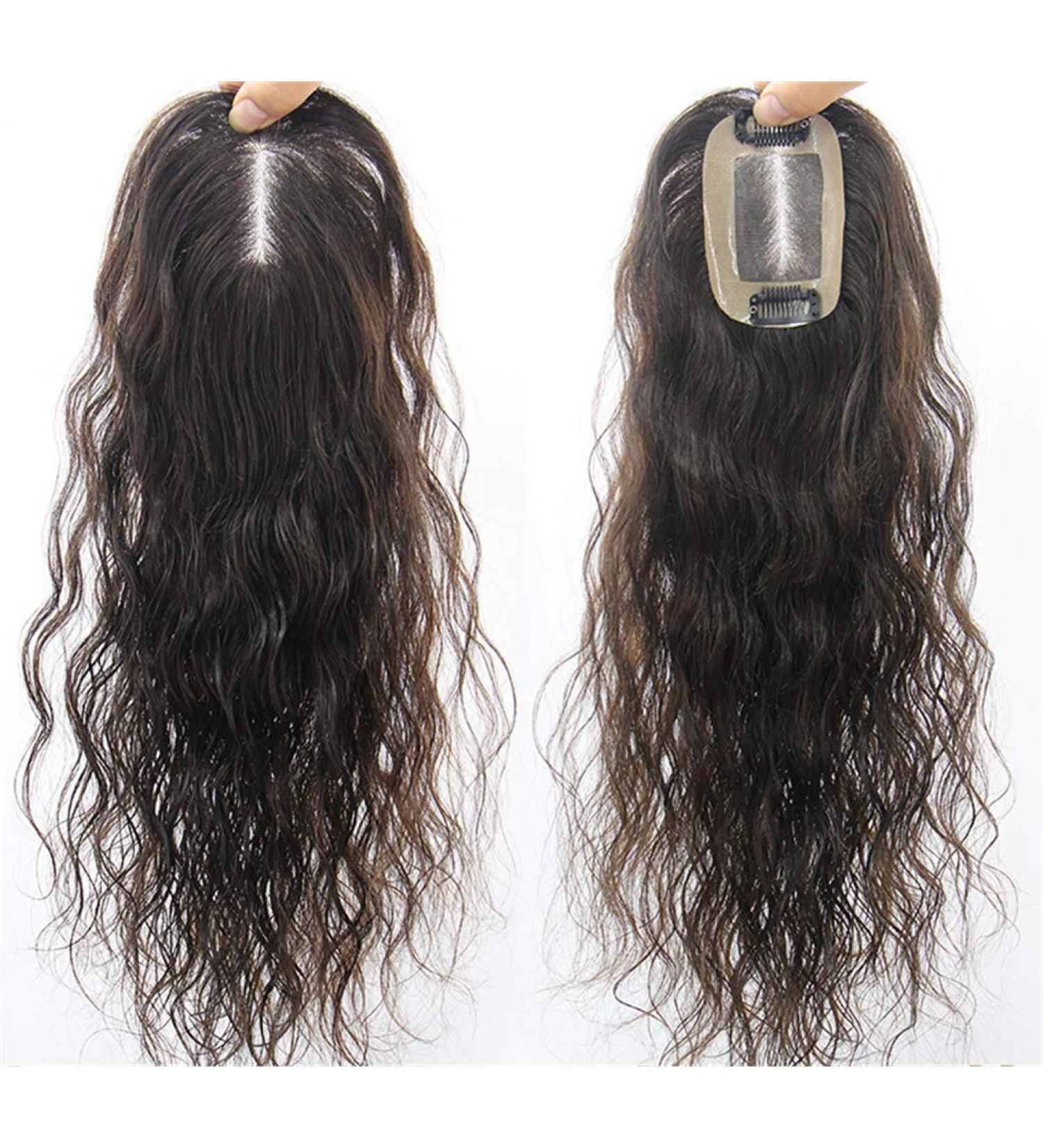 Curly Human Hair Topper - Hand Knotted Clip-On for Women's Thinning Hair | International Shipping - Buy Online on GoSupps.com