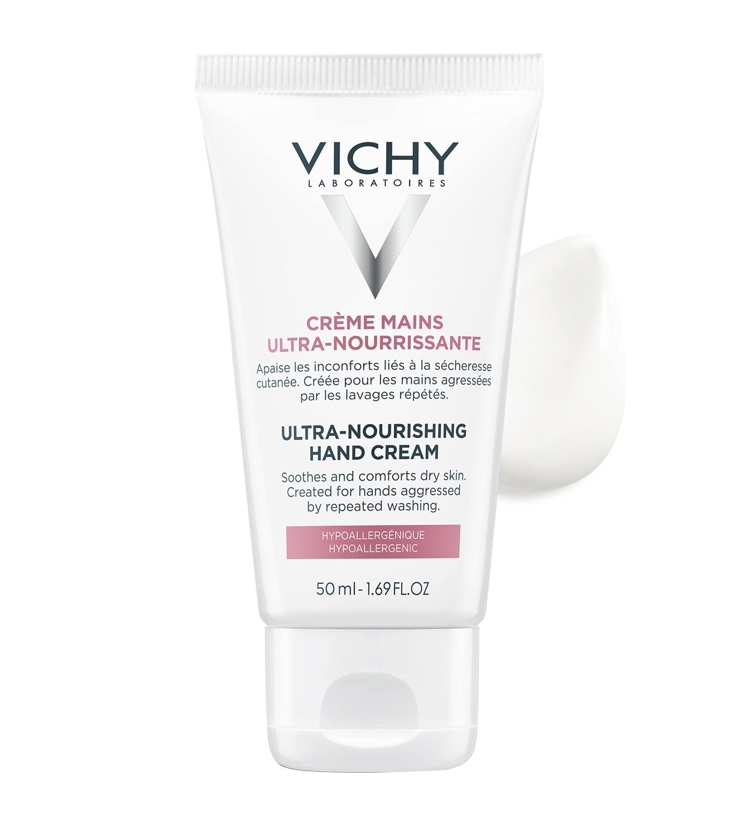 Vichy Ultra-Nourishing Hand Cream with Shea Butter 1.69 Fl Oz - Hydrating Hand Lotion for Dry Hands - Non-Sticky & Non-Greasy - Buy Online on GoSupps.com