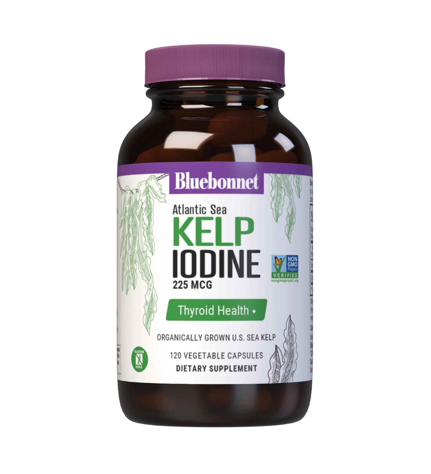 Bluebonnet Nutrition Atlantic Sea Kelp Iodine 225 mcg - Organically Grown U.S. Sea Kelp - Non-GMO Project Verified Gluten-Free Soy-Free Dairy-Free - 120 Vegetable Capsules - Buy Online on GoSupps.com