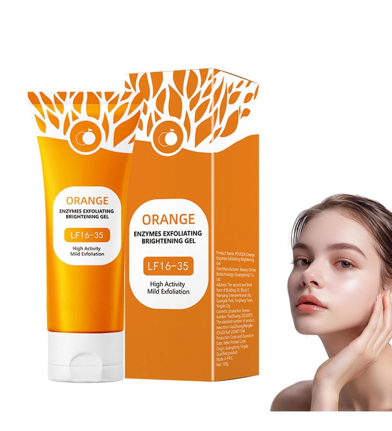 Orange Exfoliating Brightening Gel Exfoliant Visage Orange Exfoliant Corps xfoliant Hydratant Nettoyant En Profondeur Pour Tous Les Types De Peau (1PCS One Size) 1PCS 33.33 ml (Lot de 3) - Buy Online on GoSupps.com