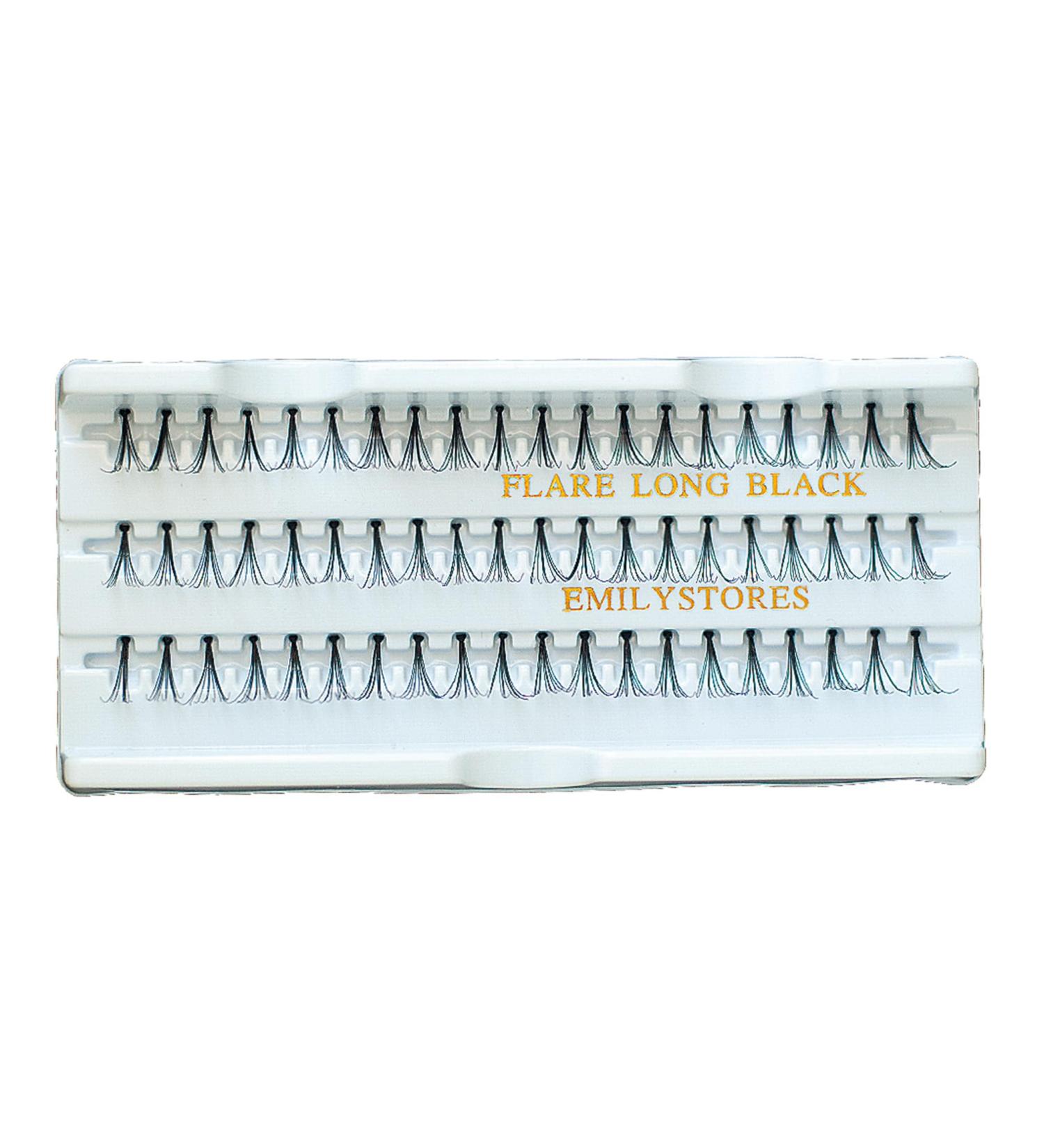 EMILYSTORES 12 Packs Natural Individual Eyelashes - Long 14mm Black Eye Extensions Flare Knotted Lashes for Stunning Look - Buy Online on GoSupps.com