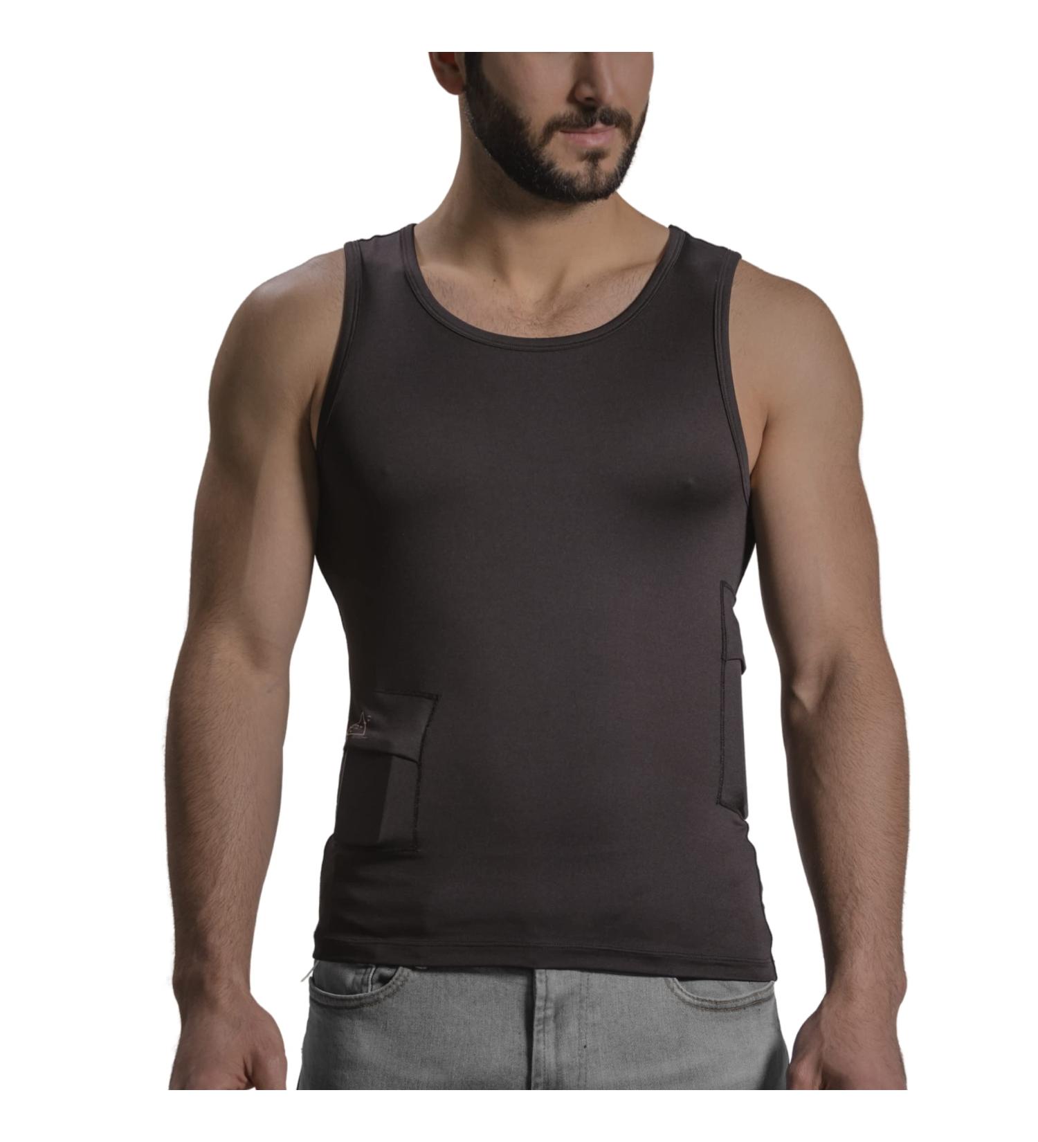 RevelWear Men's Insulin Pump Tank Top with Cell Phone Pocket - Diabetes Tank for Running, Cycling & Gym - Red - Buy Online on GoSupps.com
