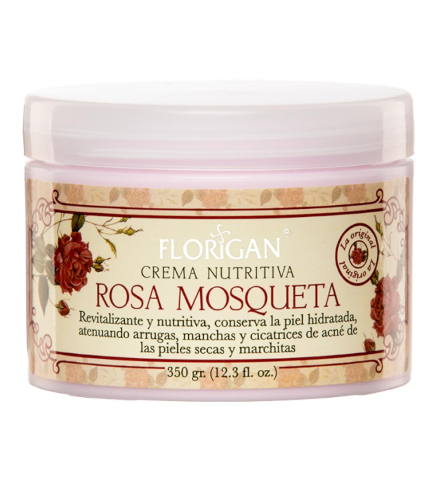 Florigan Nourishing Cream with Rosehip Oil 12.3 fl oz/Crema Nutritiva Rosa Mosqueta 350grs - Buy Online on GoSupps.com