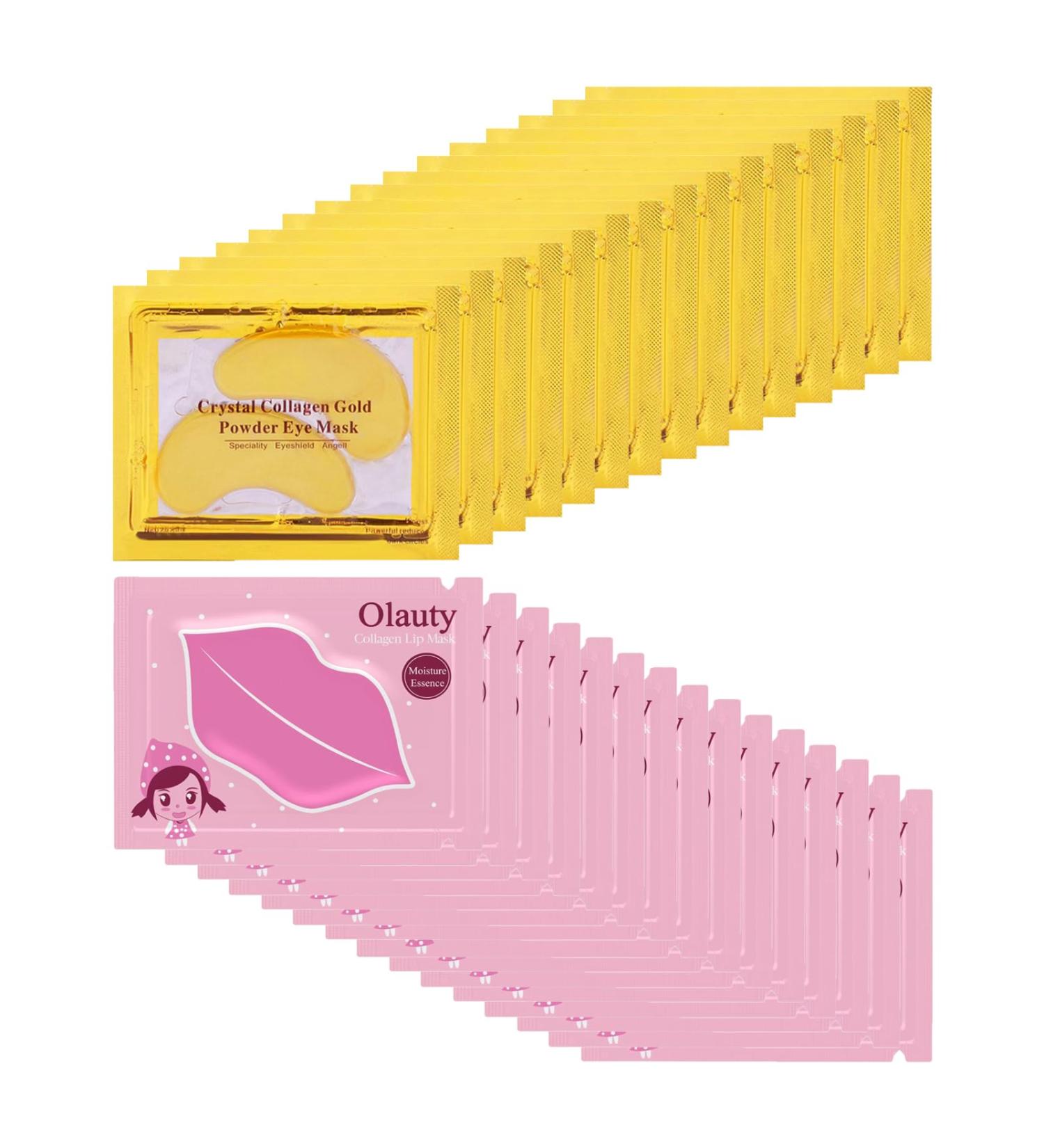 TITIMORE 30 Pieces 24K Gold Gel Eye Patches and Collagen Lip MasksCollagen Under Eye PadsMoisturizing Lip Balm Lip Patches AntiWrinkleUnder Eye Masks for Puffy Eyes - Buy Online on GoSupps.com
