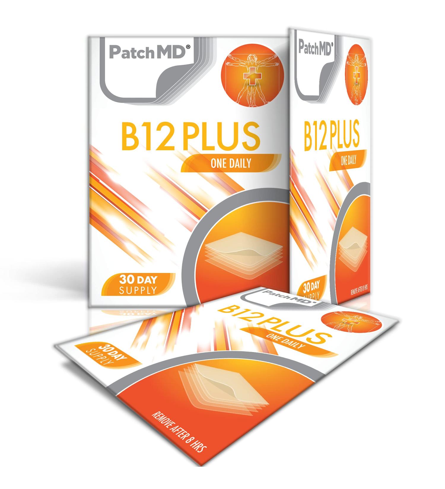 PatchMD B12 Energy Plus Patches - Pack of 2 | Boost Energy Levels | 2 Pack - Buy Online on GoSupps.com