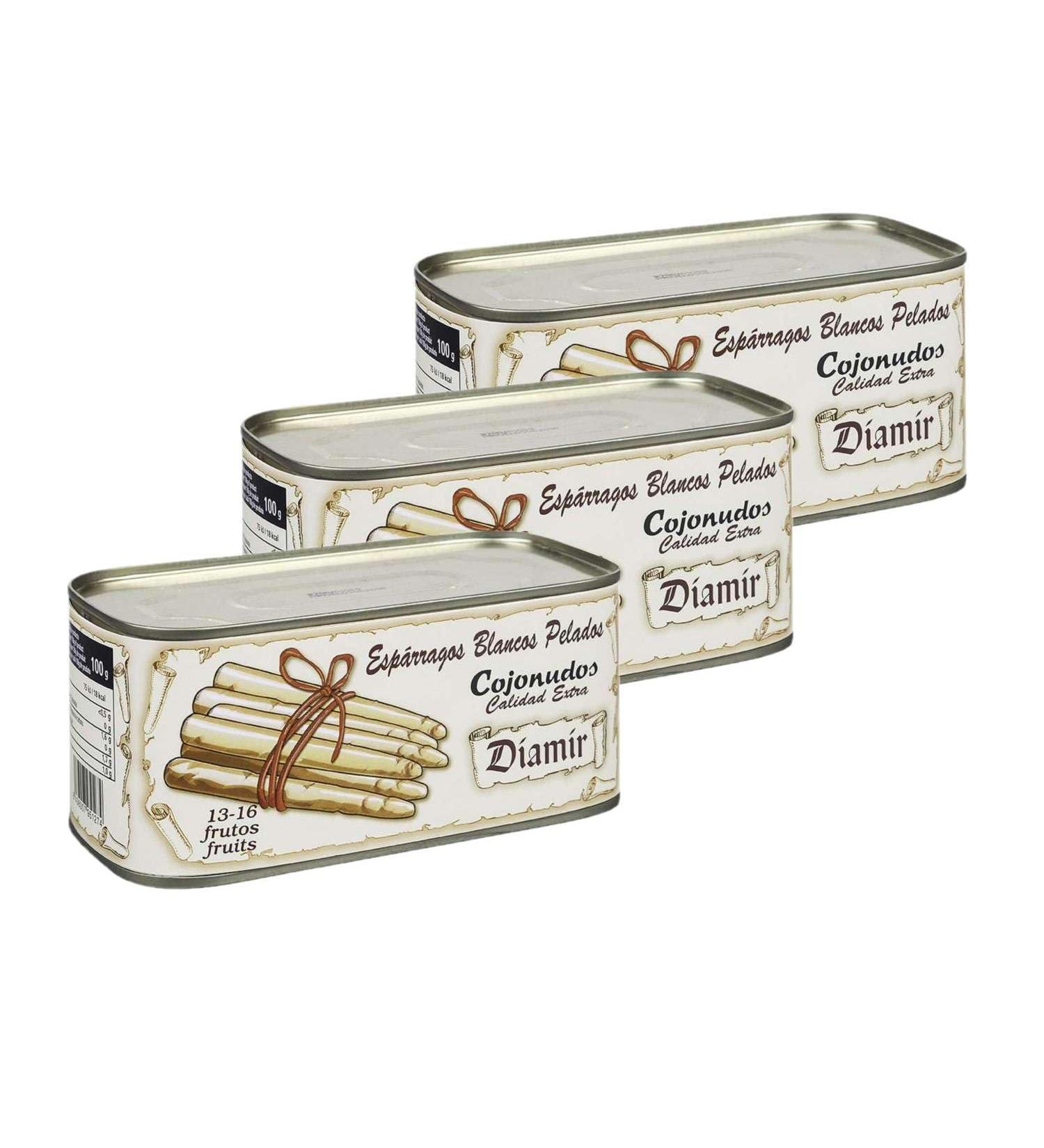 Lot 3x Extra white asparagus - Box 660g