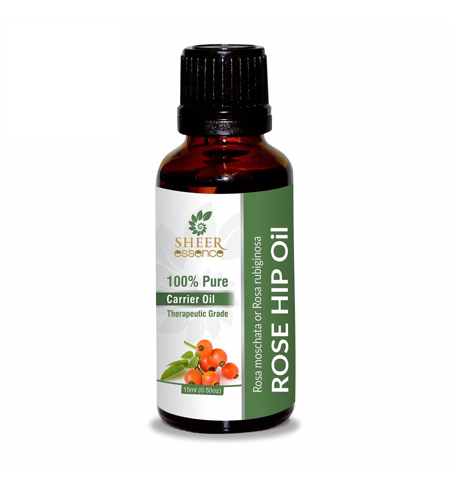 Rose Hip Seed Oil -(Rosa Mosqueta)- Carrier Oil 100% Pure Natural Undiluted Uncut Therapeutic Grade Oil 0.33 FL.OZ