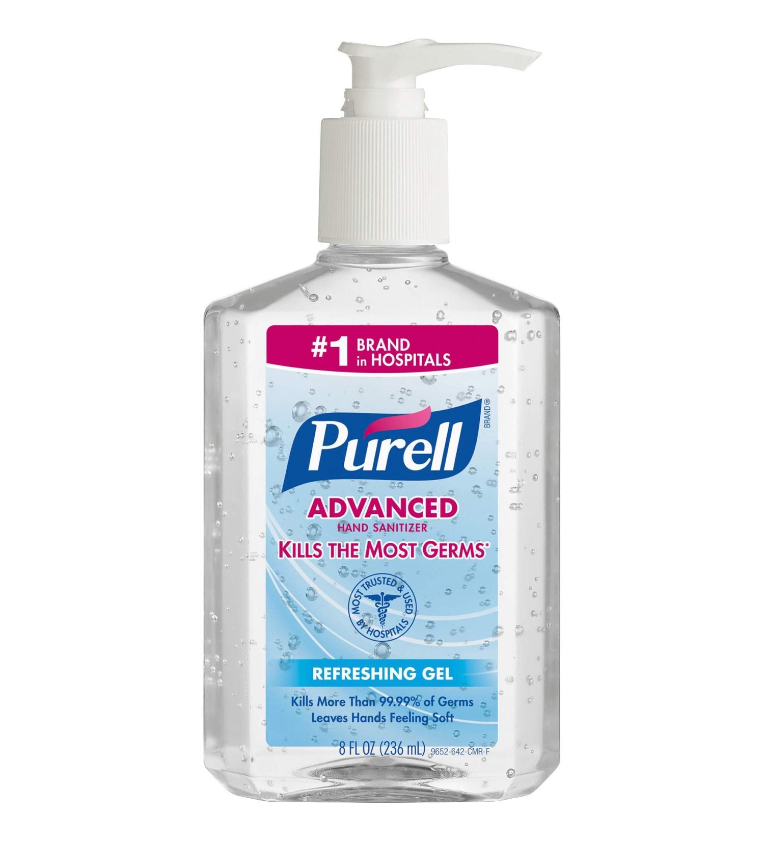 Purell 8 oz. Pump Bottle Hand Sanitizer - Top Quality Sanitizing Solution - Buy Online on GoSupps.com