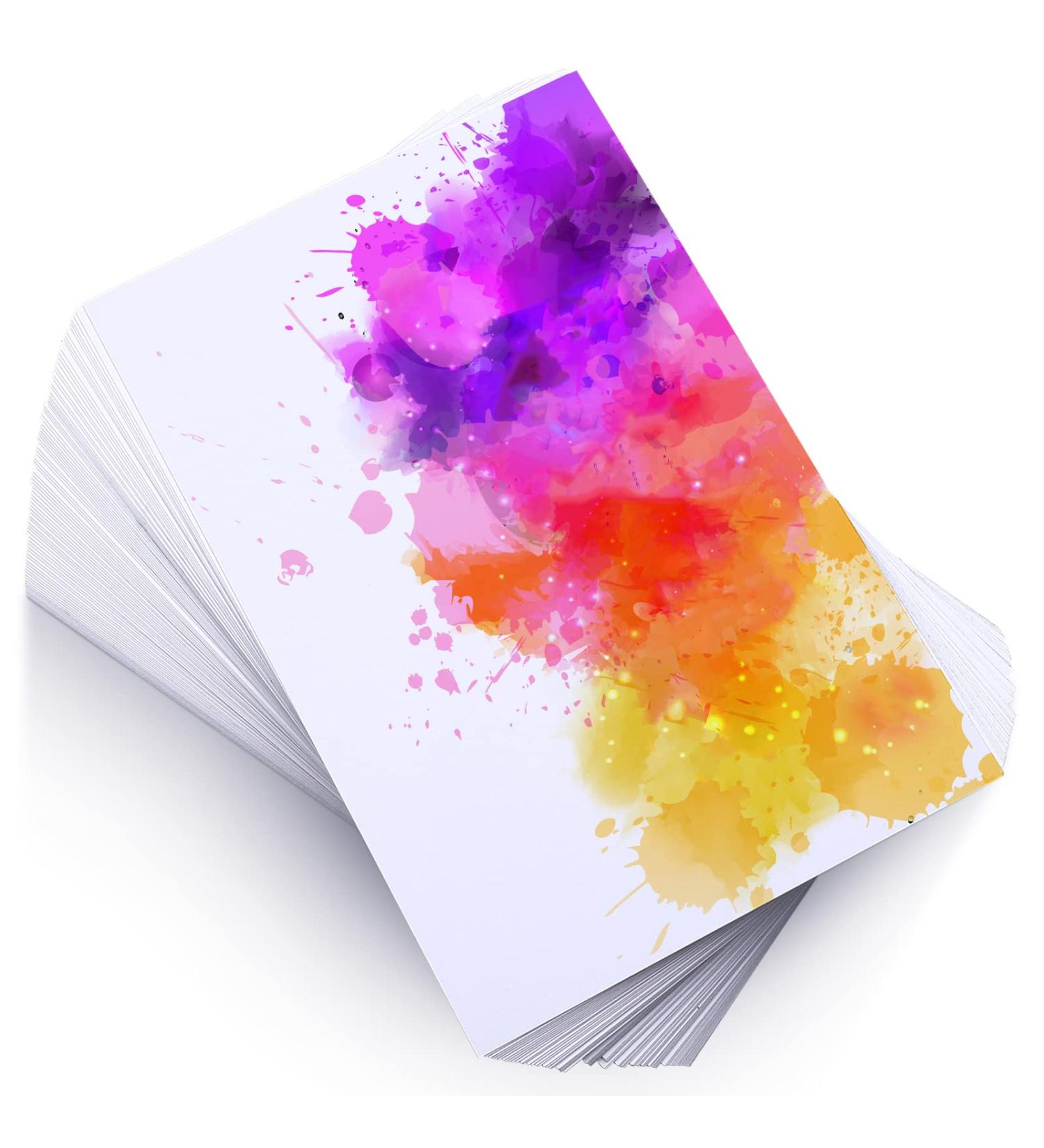 100 Sheet 140lb Blank Watercolor Paper Cards - 4x6 Inch Heavyweight Watercolor Cardstock for Painting, Invitations, Thank You Notes - Art Supply for Kids and Students - Buy Online on GoSupps.com