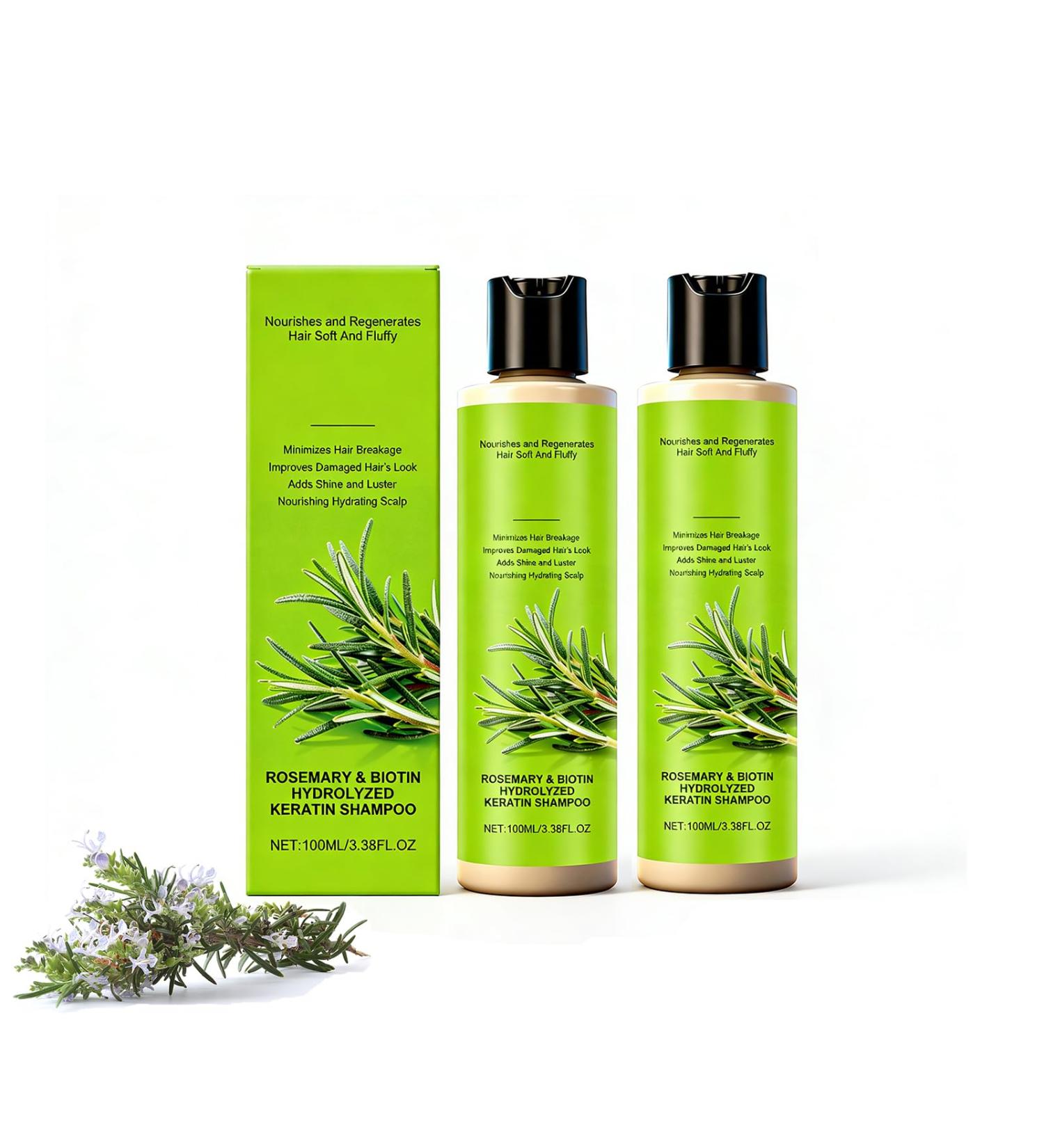  Generisch Natural thickening and strengthening shampoo with rosemary and hydrolyzed keratin for fine hair and hair loss gentle and soft cleansing conditioner (2) - Buy Online on GoSupps.com