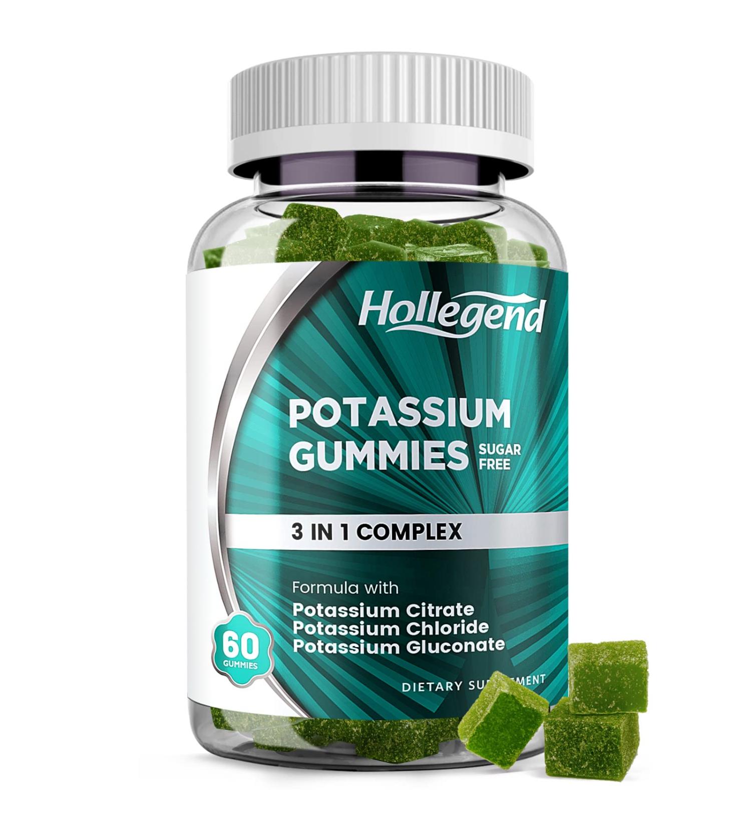 Potassium 3 in 1 Complex Gummies | Sugar Free | 99mg Potassium Citrate | Leg Cramps & Muscle Supplements | 60 Chewables - Buy Online on GoSupps.com