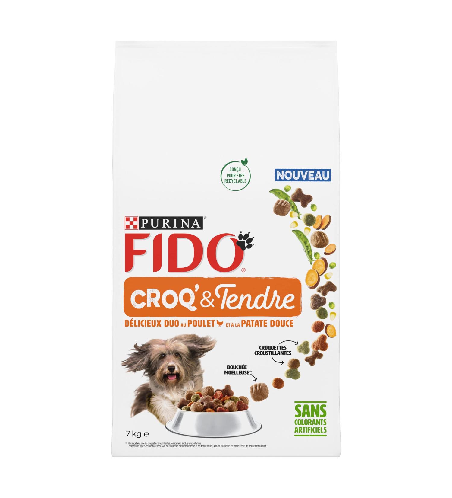 FIDO Croq' & Tender Chicken Sweet Potato 7kg Croquettes for Adult Dogs - Buy Online on GoSupps.com