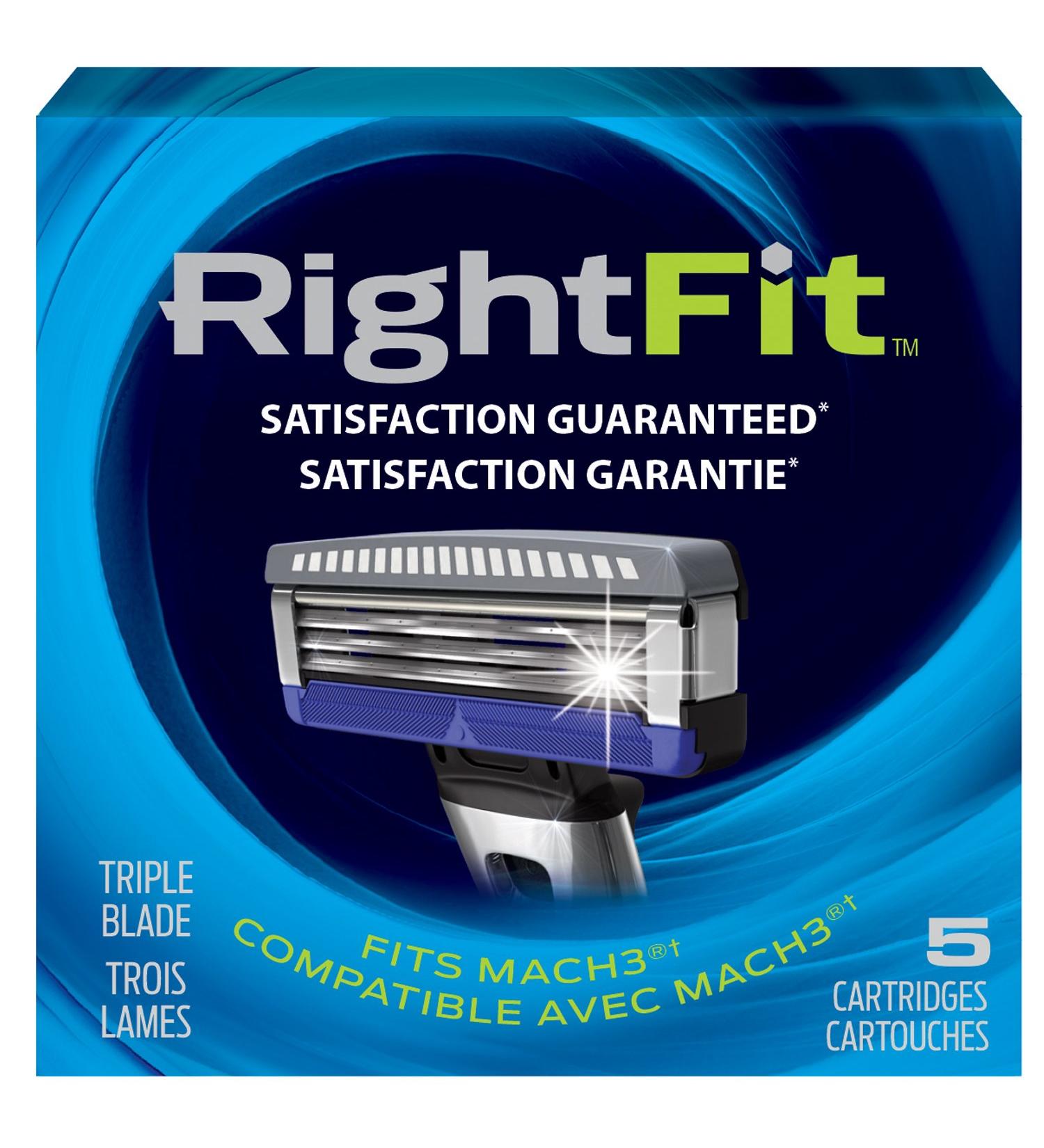 RightFit Fits Mach 3 Mens Razor Blade Refills 5 Cartridges (Compatible with Gillette Mach3 Mach3 Turbo Mach3 Sensitive and Mach3 Power Razors) 5 Refills - Buy Online on GoSupps.com