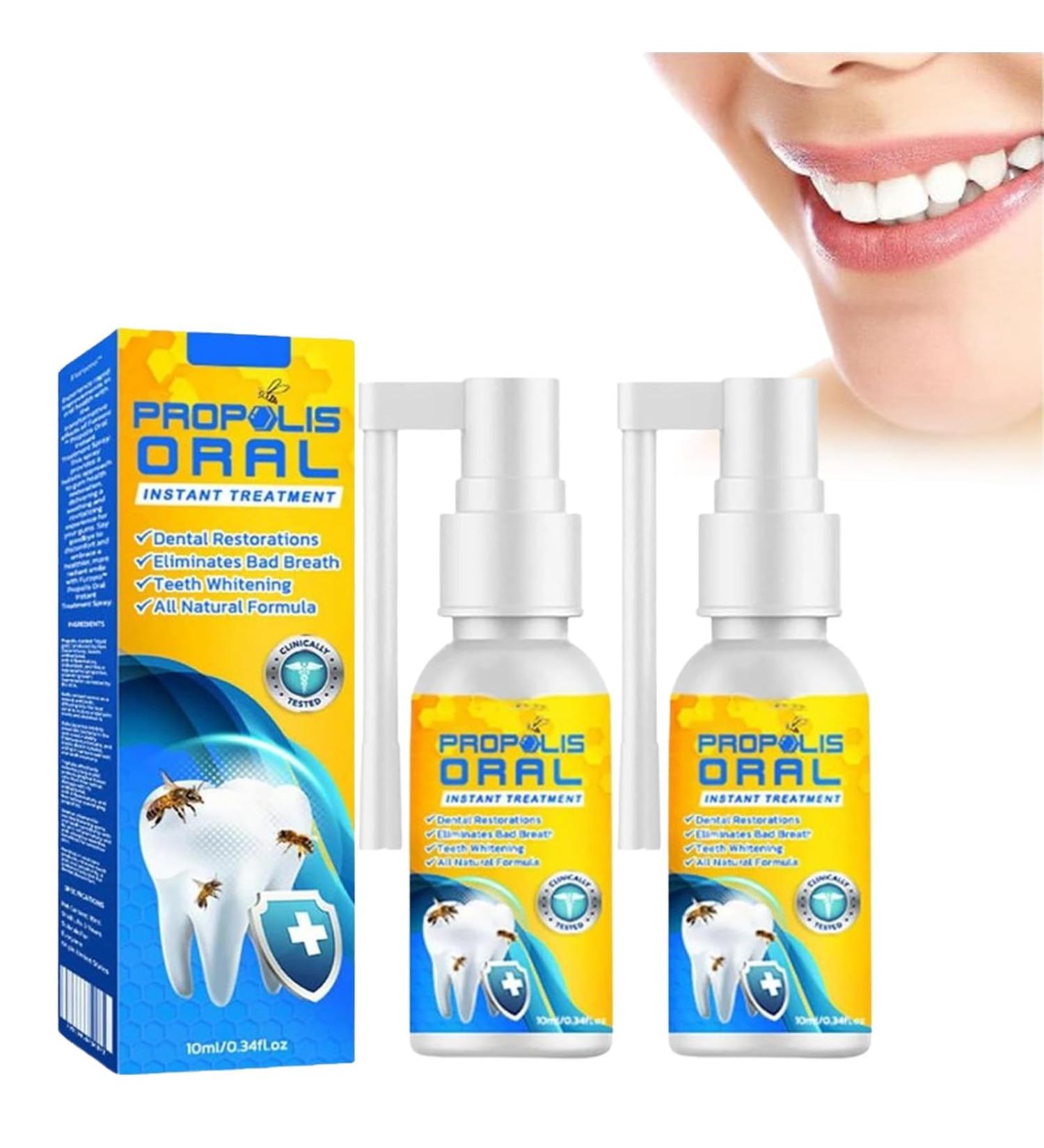 Propolis Oral Instant Treatment Spray Propolis Oral Health Spray Propolis Oral Spray Fresh Breath (2 Pcs) - Buy Online on GoSupps.com