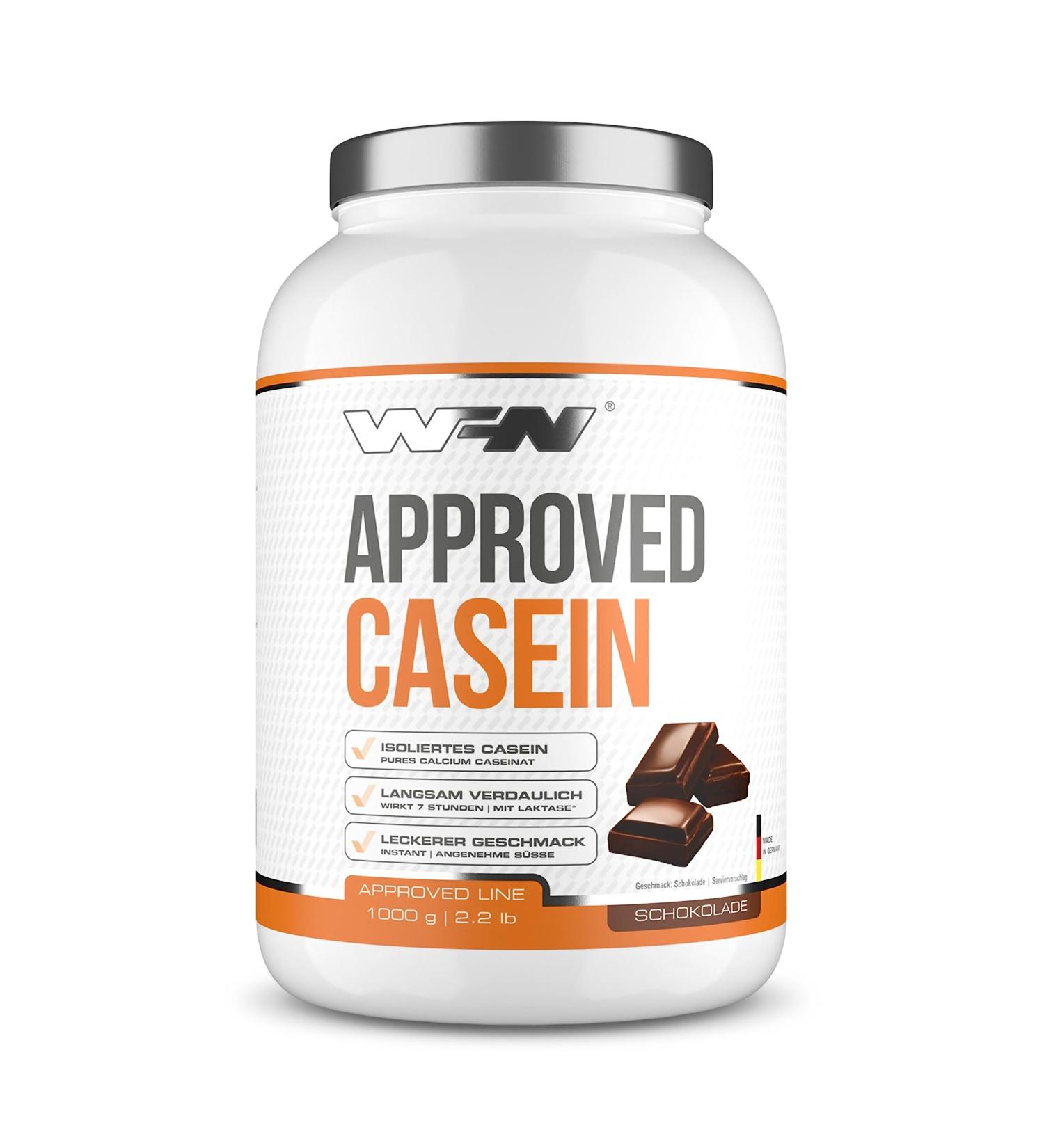 Wfn Approved Casein Protein Powder - Chocolate 1kg | Creamy & Soluble | 33 Portions | Made in Germany - Buy Online on GoSupps.com