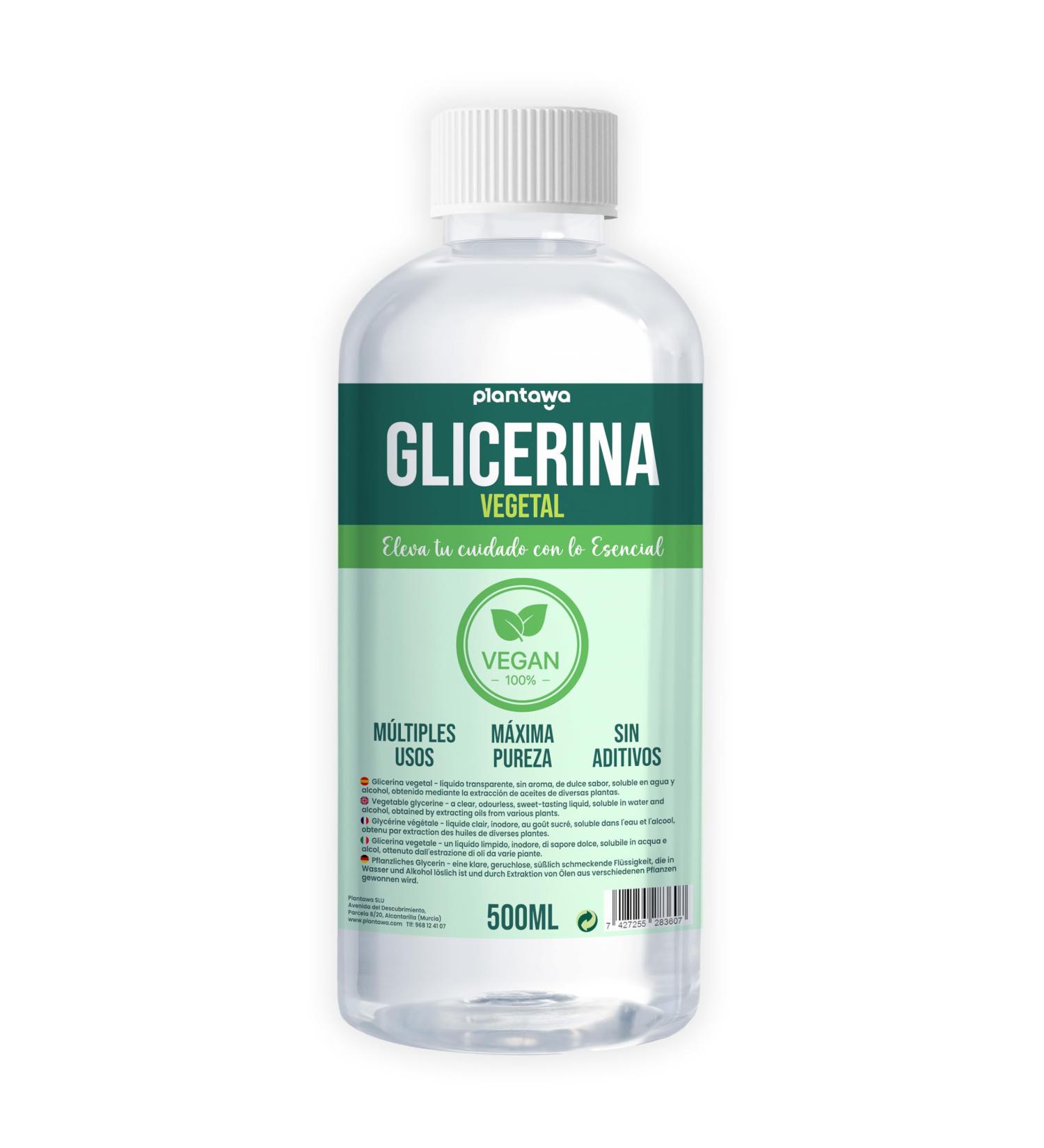  PLANTAWA Plantawa Liquid Vegetable Glycerin 500ml | High Purity Natural Moisturizing & Moisturizing Hair & Skin Fragrance Free Ideal Soaps Shampoos Creams USP Pharmaceutical Grade - Buy Online on GoSupps.com