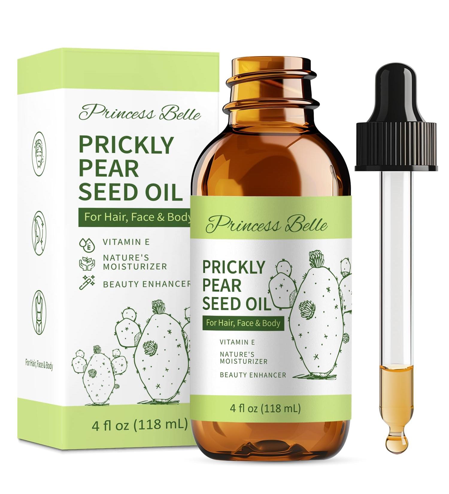 Organic Prickly Pear Seed Oil - Natural Cactus Oil for Face Hands & Nails | 4 fl oz Moisturizer & Dermaplaning Oil - Buy Online on GoSupps.com