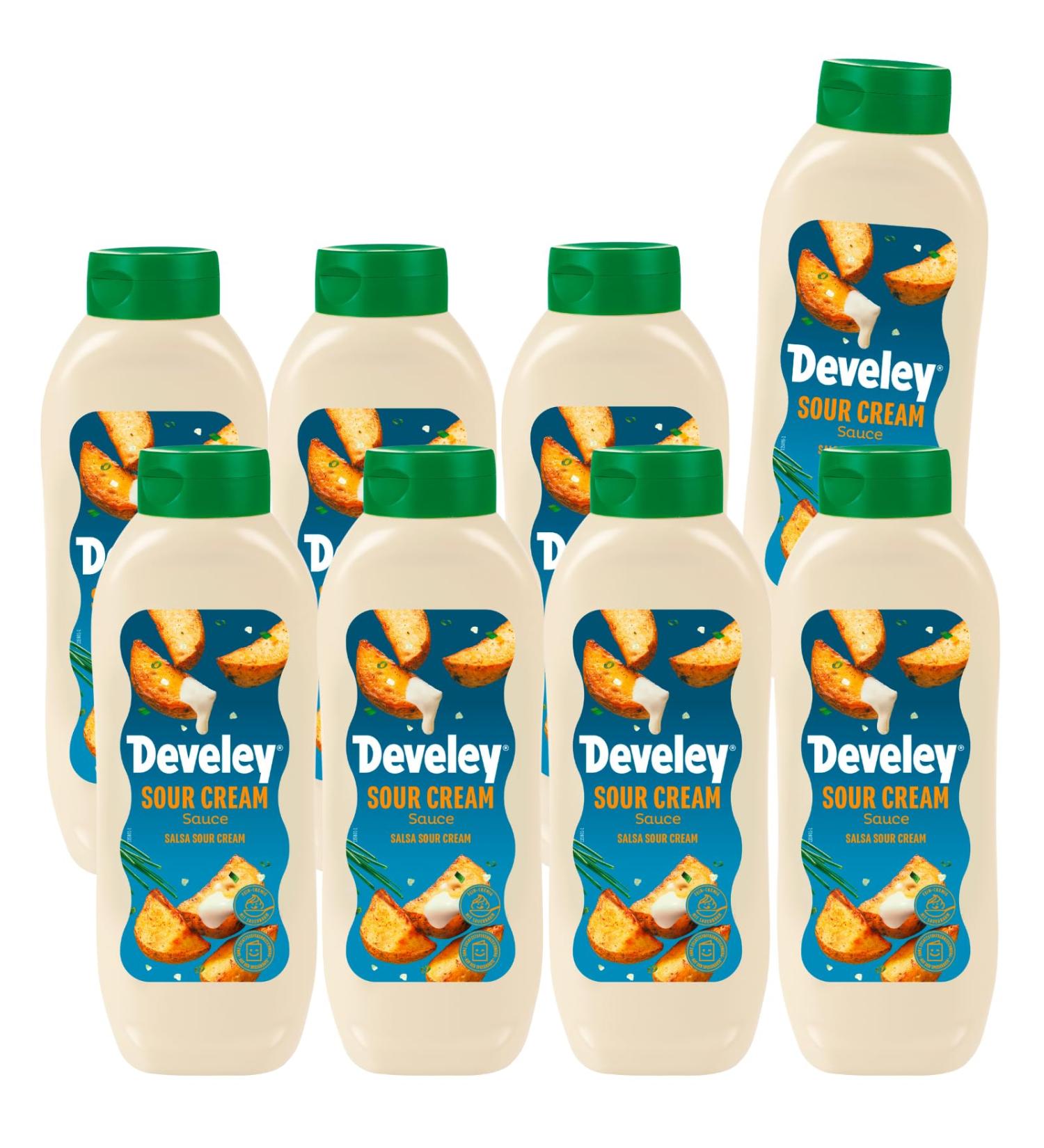 Develey Sour Cream Sauce Pack of 8 (8 x 875ml) Finely creamy with sour cream