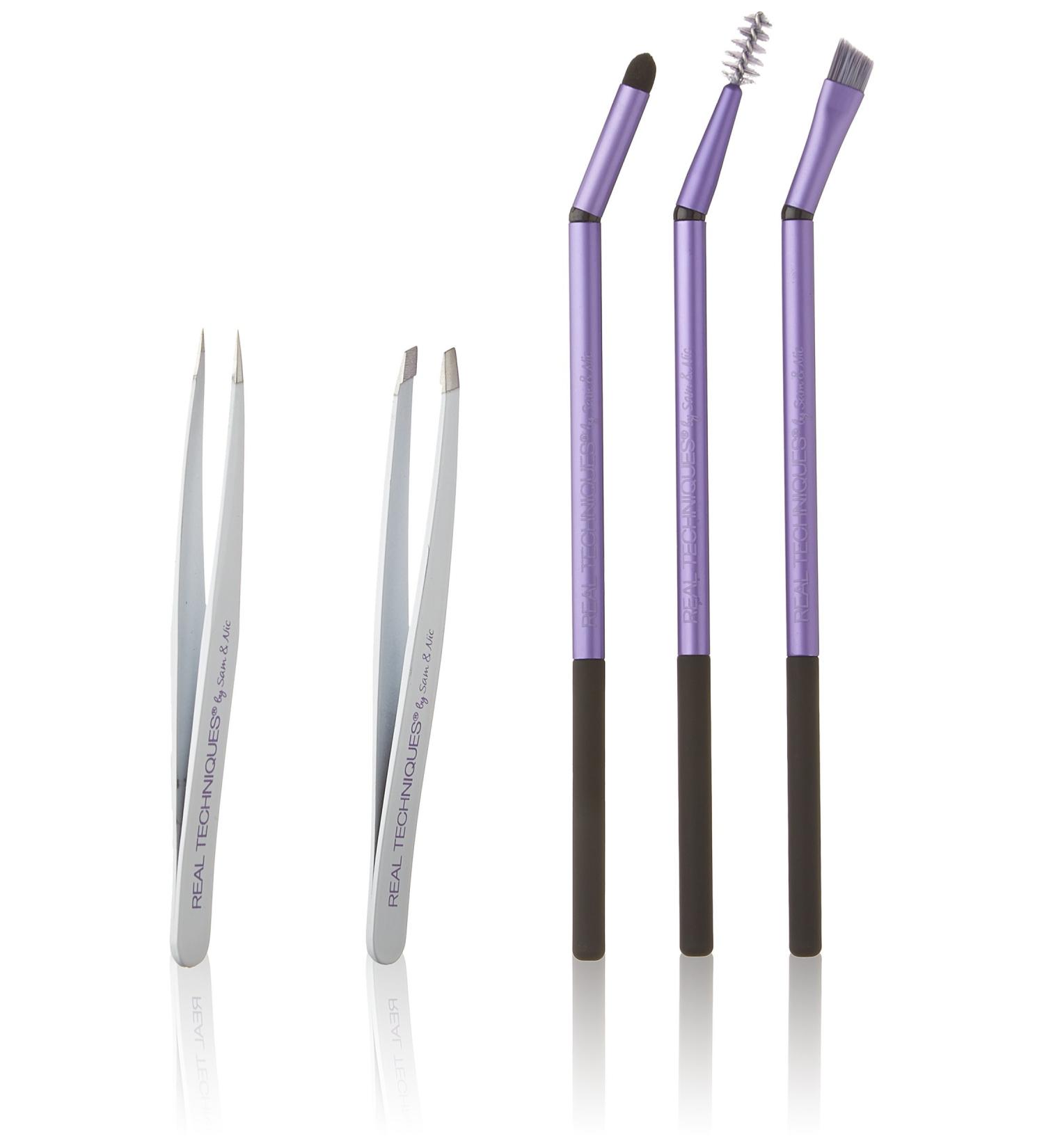 Real Techniques Brow Set - Stainless Steel Brushes by Sam & Nic - Buy Online on GoSupps.com