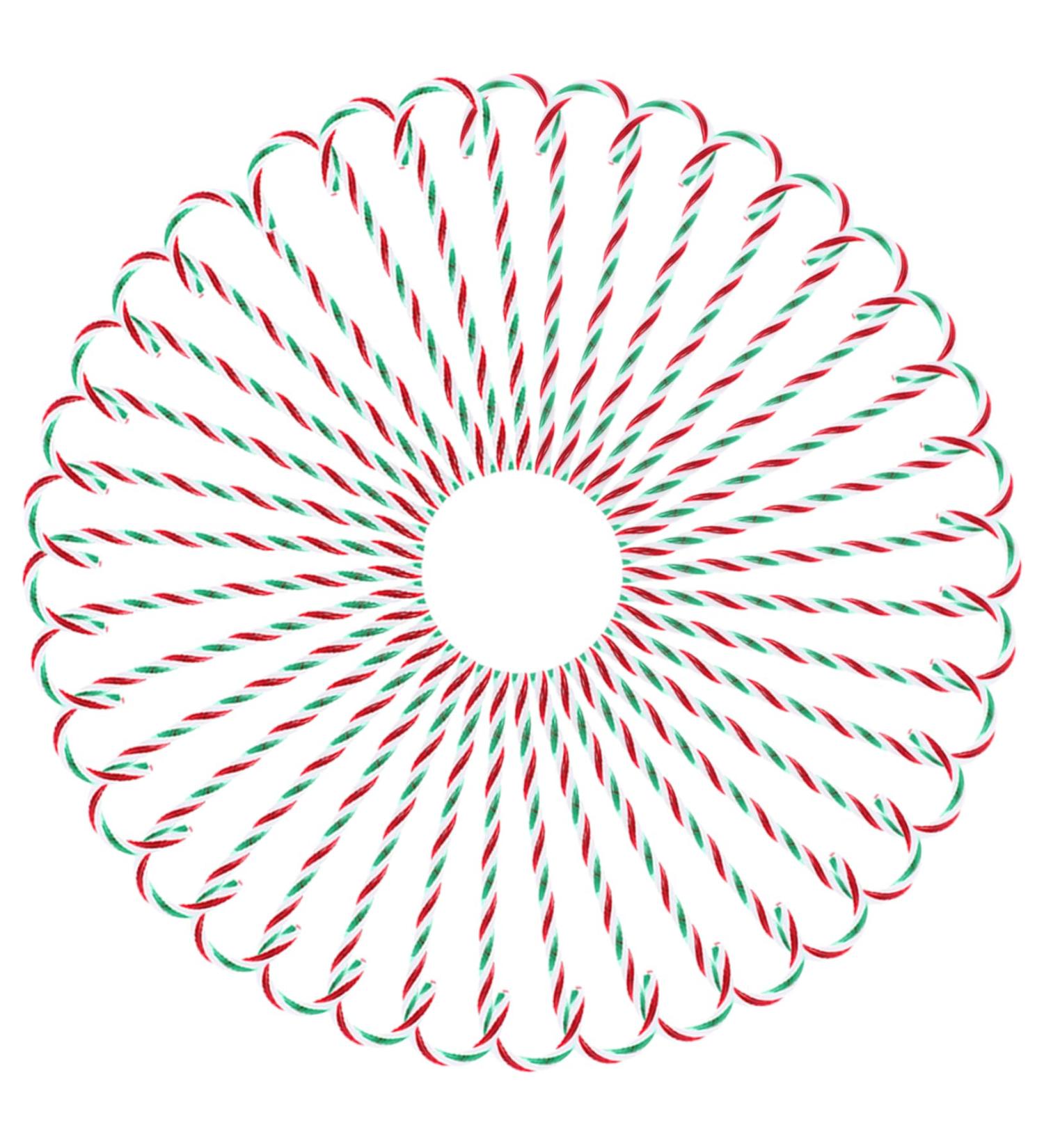 Ciieeo 30pcs Simulated Candy Cane Xmas Candy Canes Candy Crutch Christmas Pendant Sugar Candy Canes Plastic White Green Red 15X4cm - Buy Online on GoSupps.com