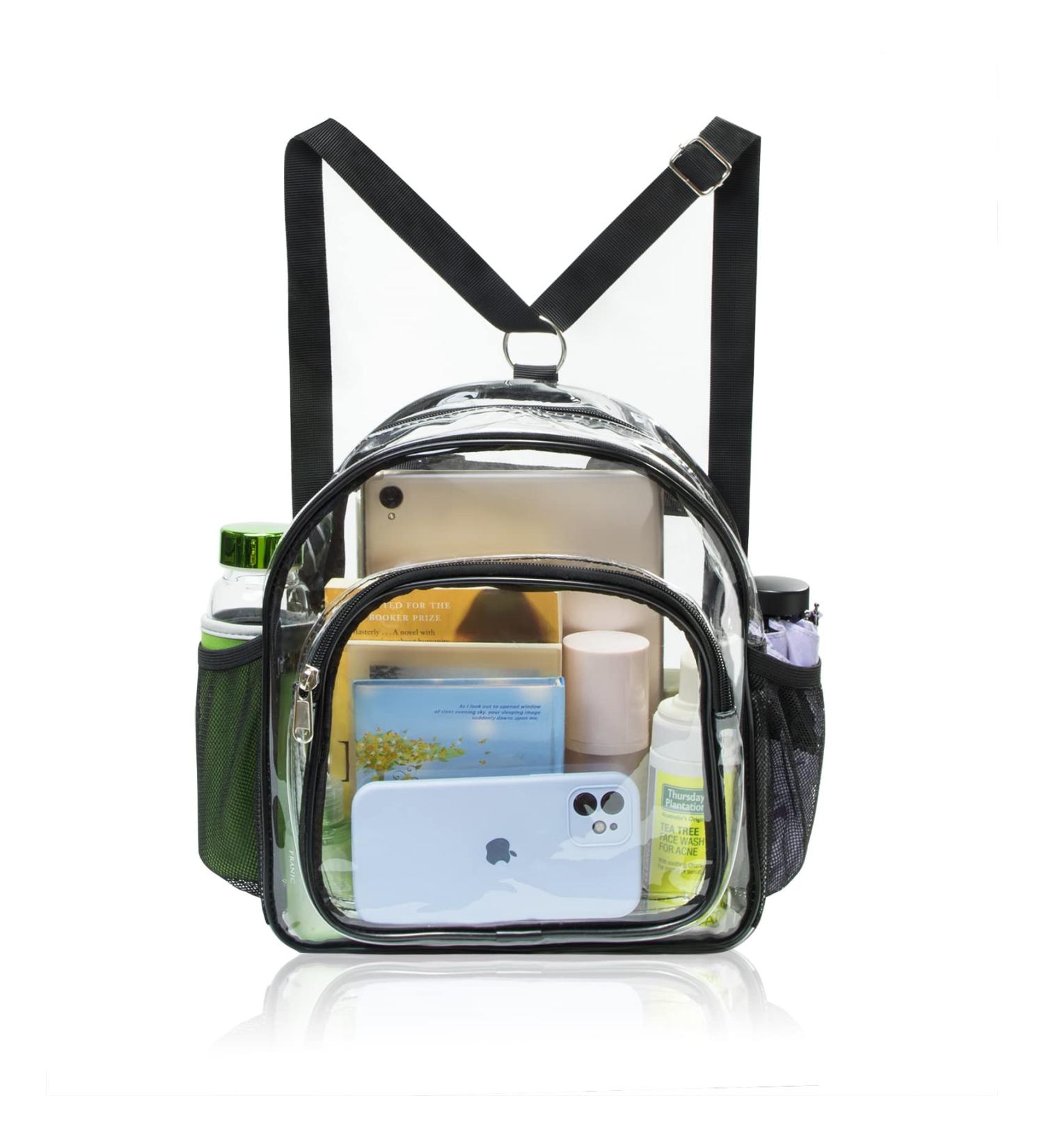 Clear Stadium Approved Crossbody Bag - Black | Higuyst Concert & Festival Clear Backpack - Buy Online on GoSupps.com