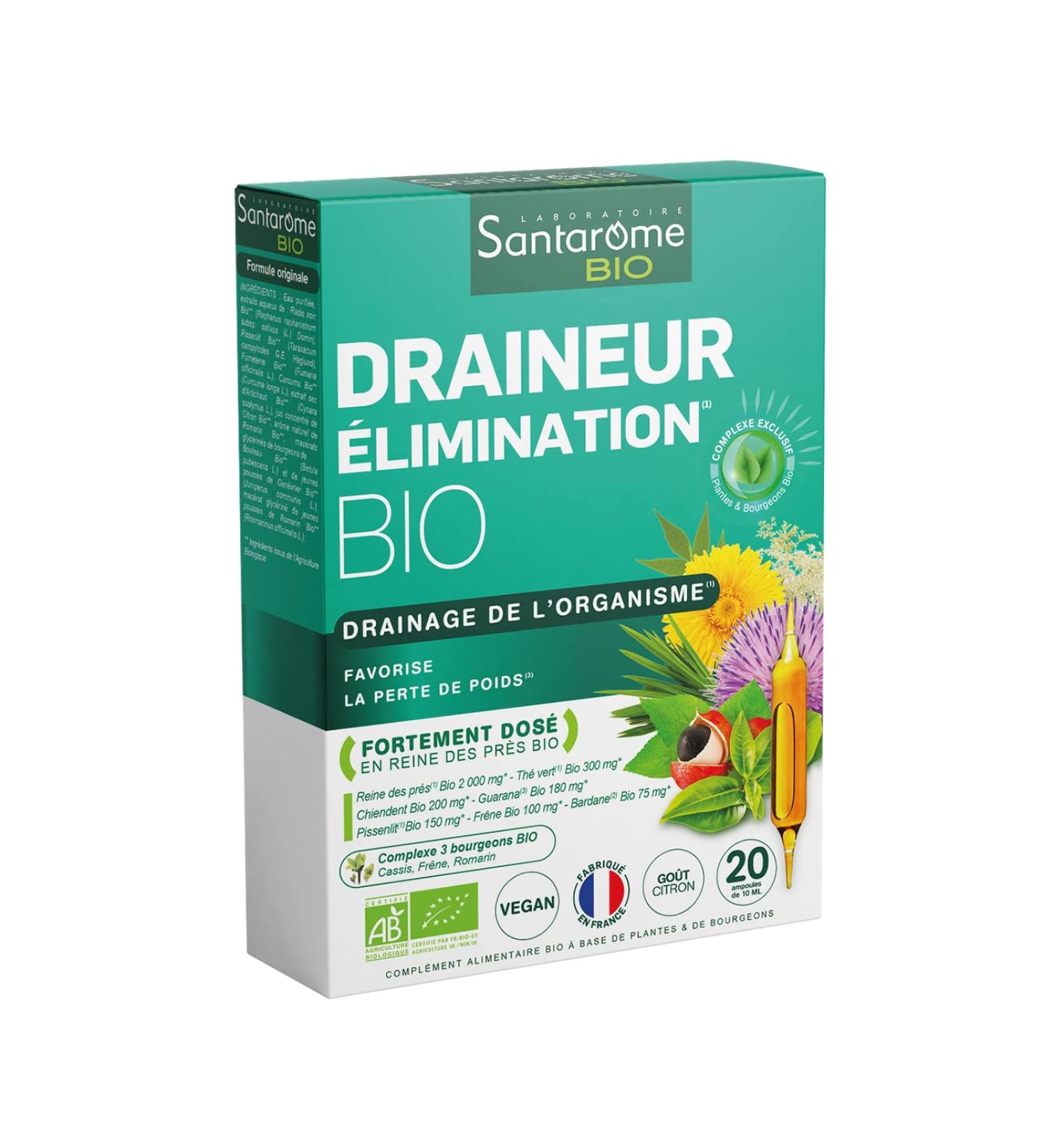 Santarome Bio - Drainer Elimination Dietary Supplement Promotes Weight Loss Queen of the Close Green Tea Quackgrass Trio Bud - Buy Online on GoSupps.com
