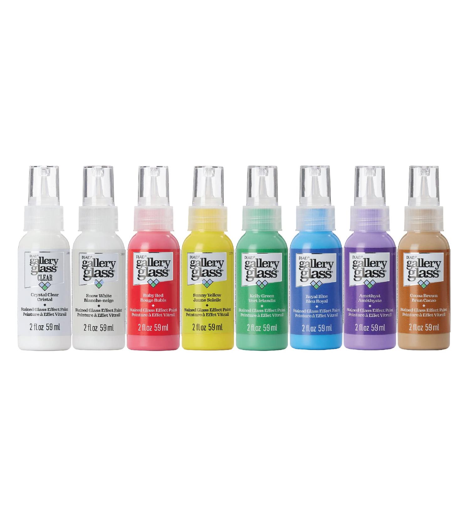 Plaid Gallery Glass Window Color Beginner Set 2oz (8-Pack) - Create Stunning Stained Glass Effects! - Buy Online on GoSupps.com