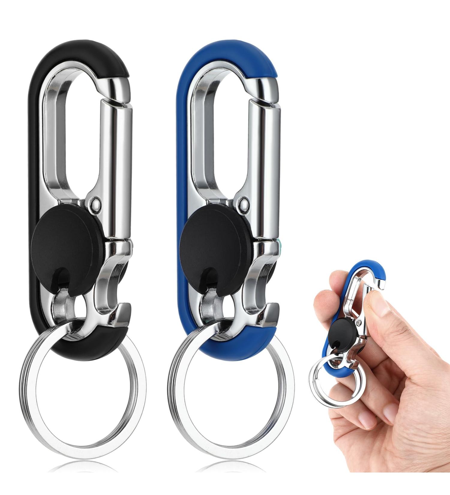 Buy Ouligay 2-Piece Carabiner Key Ring Set - Rust-Free Steel Keychain for Outdoor & Unisex Use | International Shipping Available - Buy Online on GoSupps.com