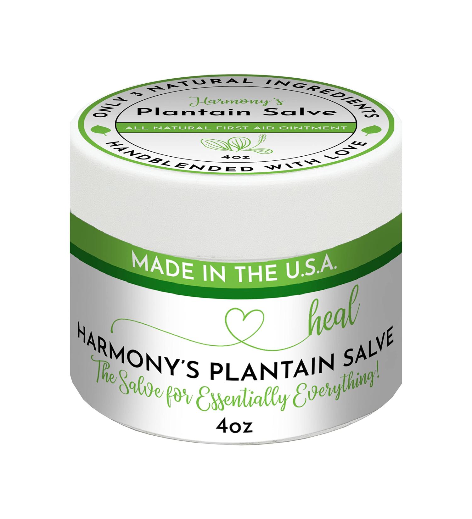 Plantain Salve 4oz - Natural Healing Balm for Skin Relief - Buy Online on GoSupps.com