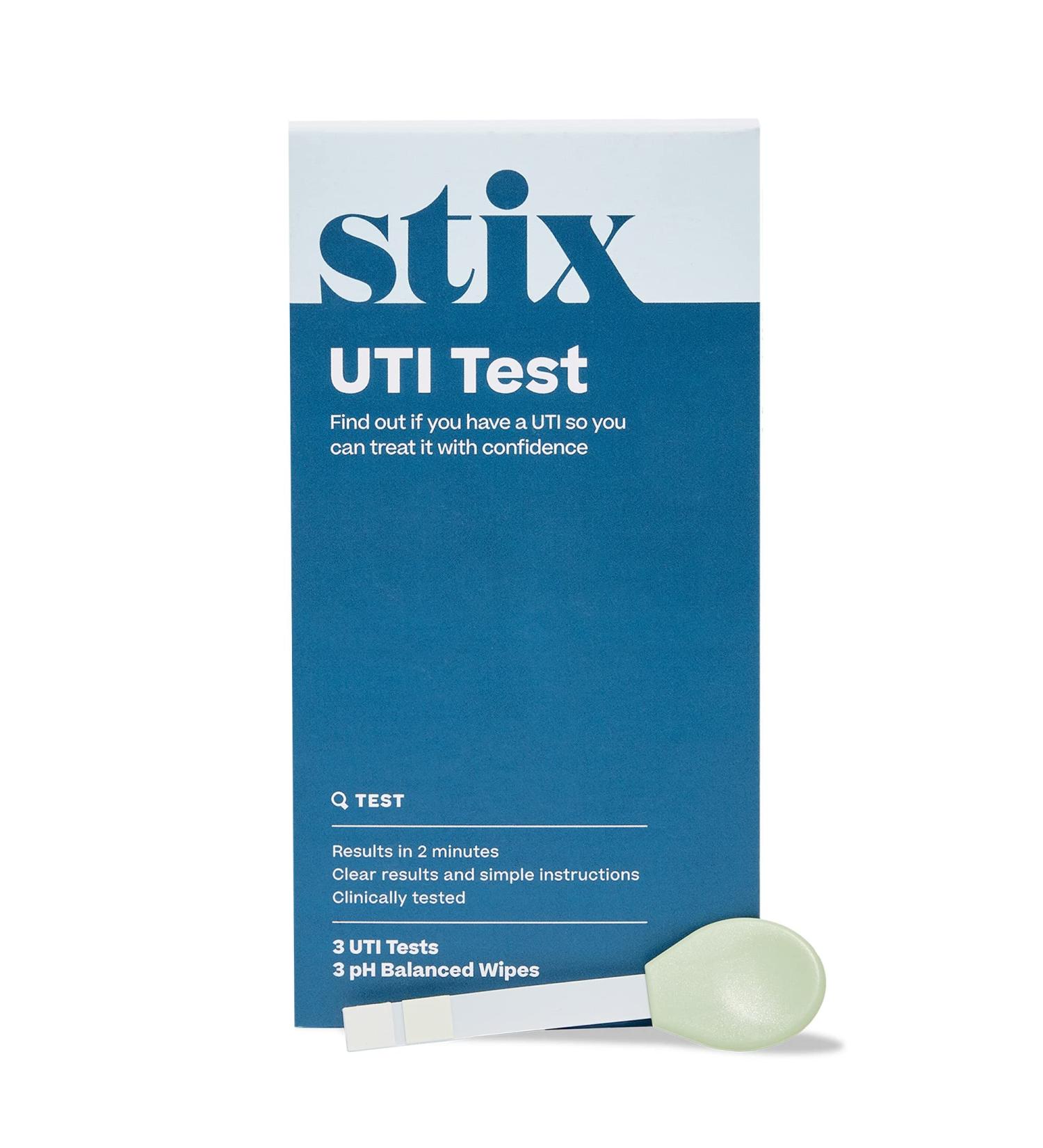 Stix UTI Test Kit - 3 Tests with Instant Results | Accurate & Easy-to-Use | Includes 3 pH-Balanced Wipes - Buy Online on GoSupps.com