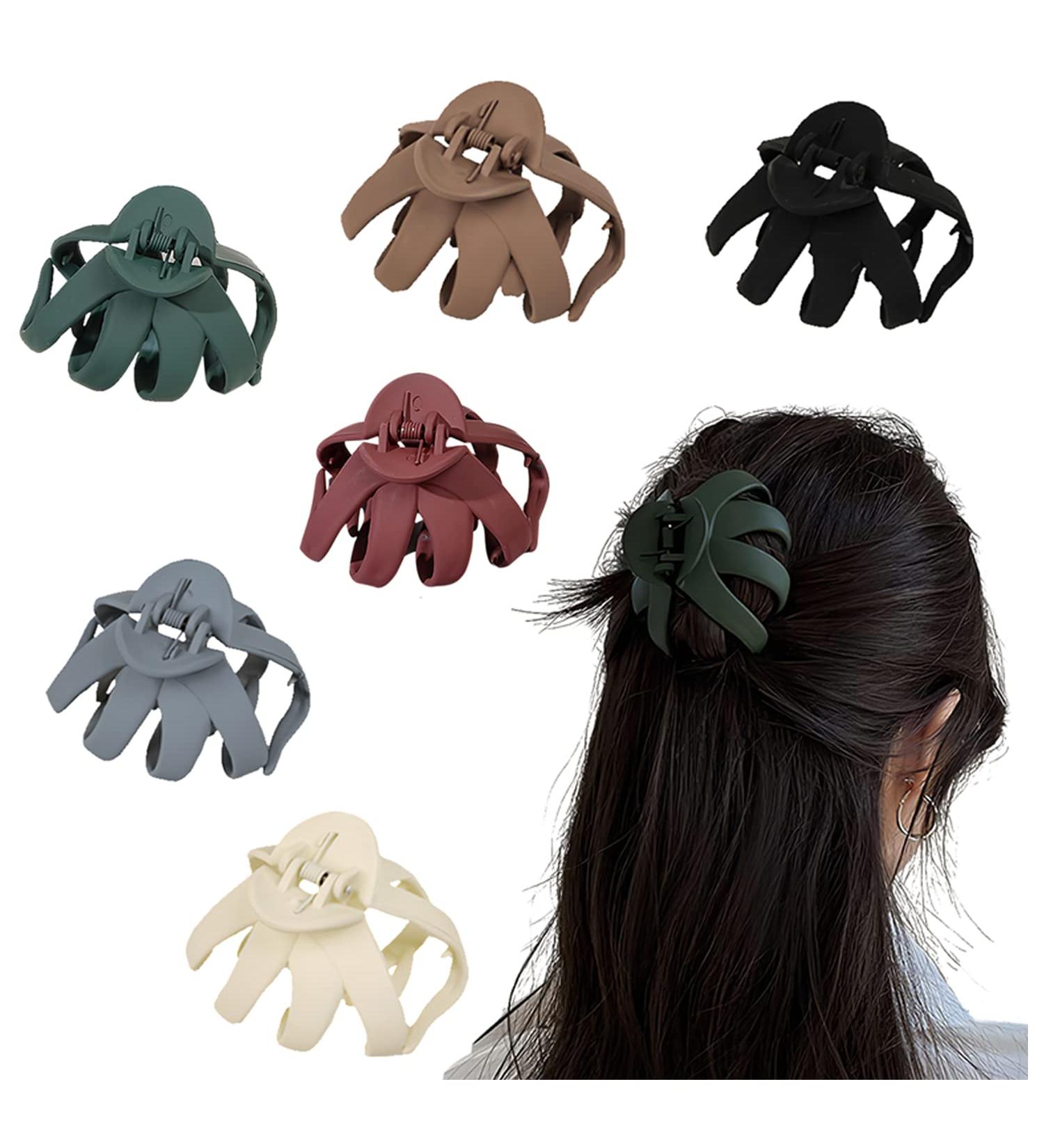 6 Pcs Octopus Hair Claw Clips - Strong Hold Hair Clamps for Women and Girls (Multi Colors) - Buy Online on GoSupps.com