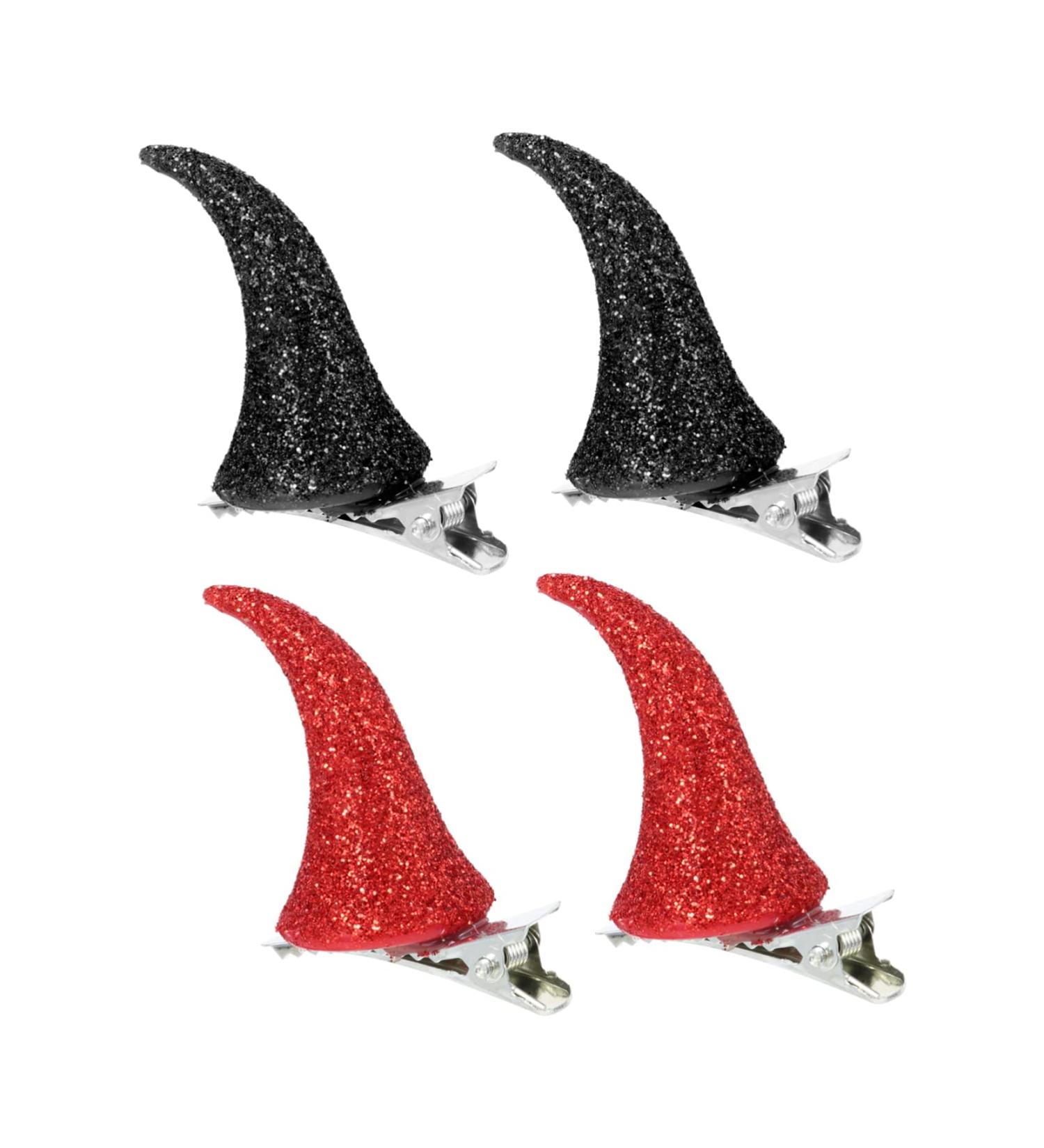 minkissy 1 Set 2 Pairs Horn Hairpin Baby Girl Accessories Devil Hair Clips Glitter Halloween Hair Clips Halloween Bag Xmas Hair Clips Horror Hair Clips Props Plastic Universal Men and Women - Buy Online on GoSupps.com
