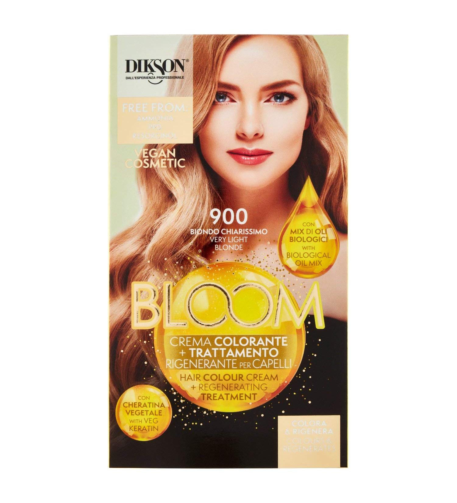 Dikson BLOOM Cr me colorante pour cheveux 900 blond tr s clair M lange d'huiles biologiques - Buy Online on GoSupps.com