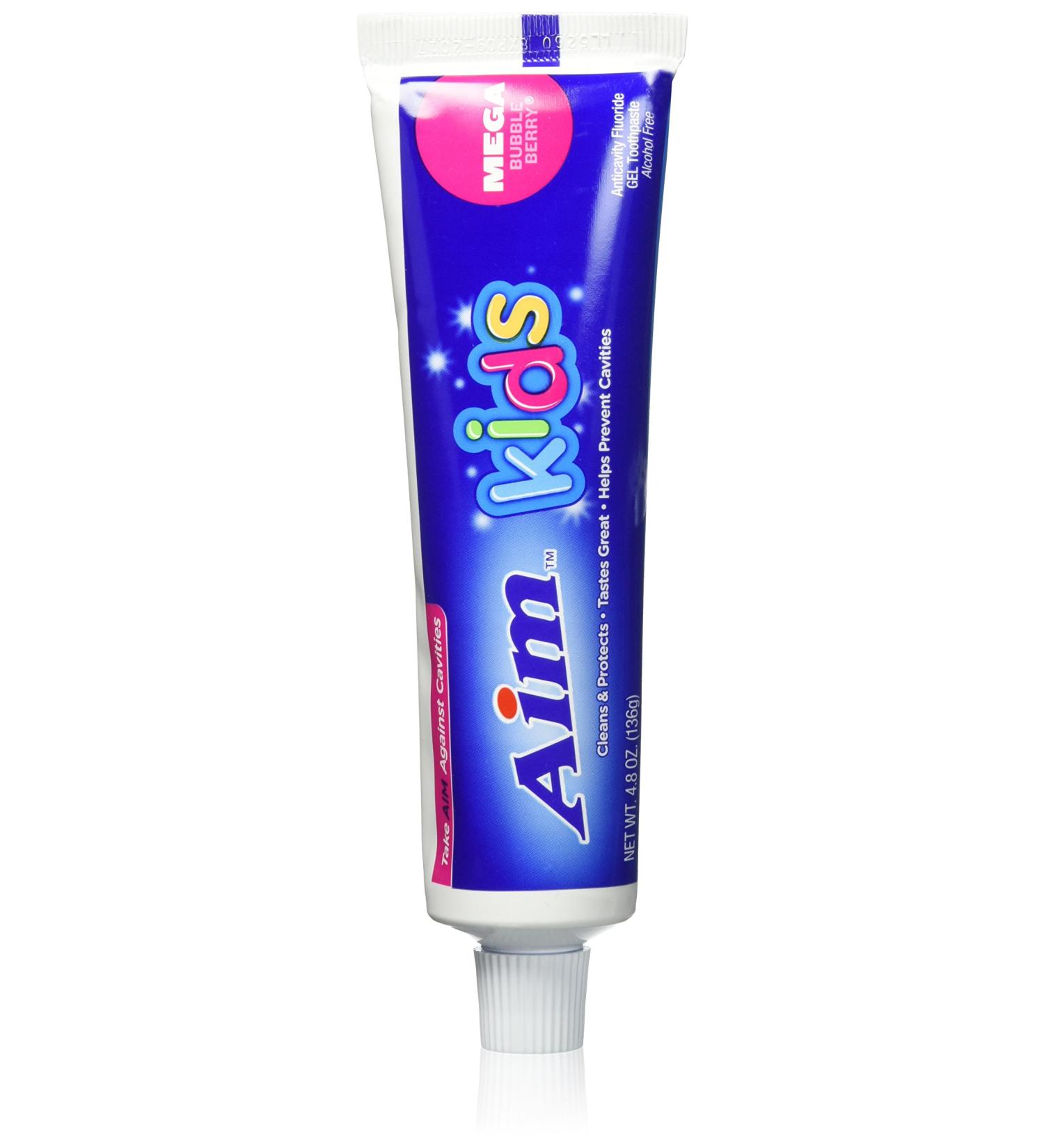 AIM Kids Mega Fluoride Toothpaste - Bubble-Berry Flavor | International Shipping Available - Buy Online on GoSupps.com