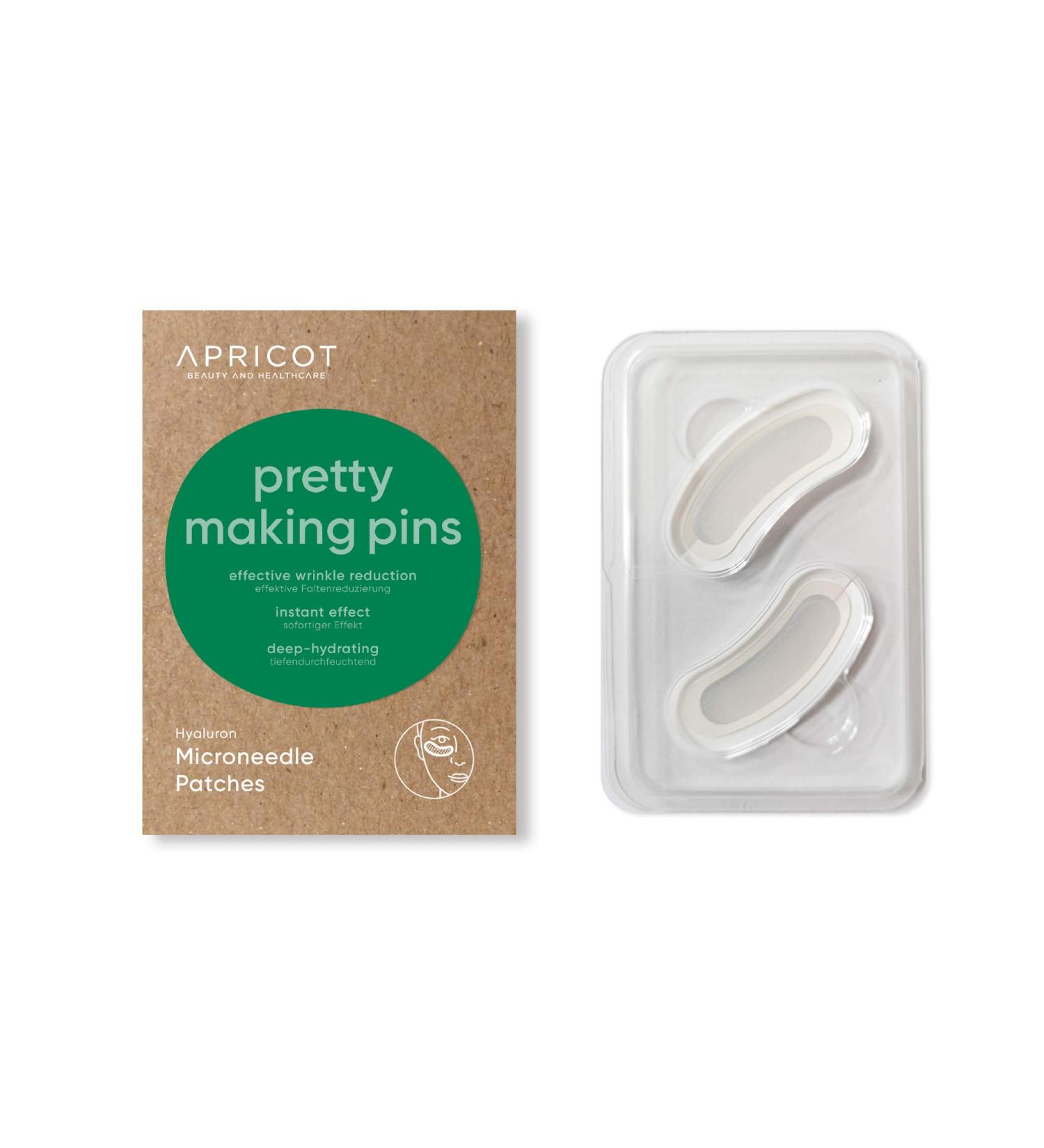 Apricot Hyaluron Micro-Needle Patches - Anti-Aging Wrinkle Treatment - 2 Microneedling Pads Made in Germany - Buy Online on GoSupps.com