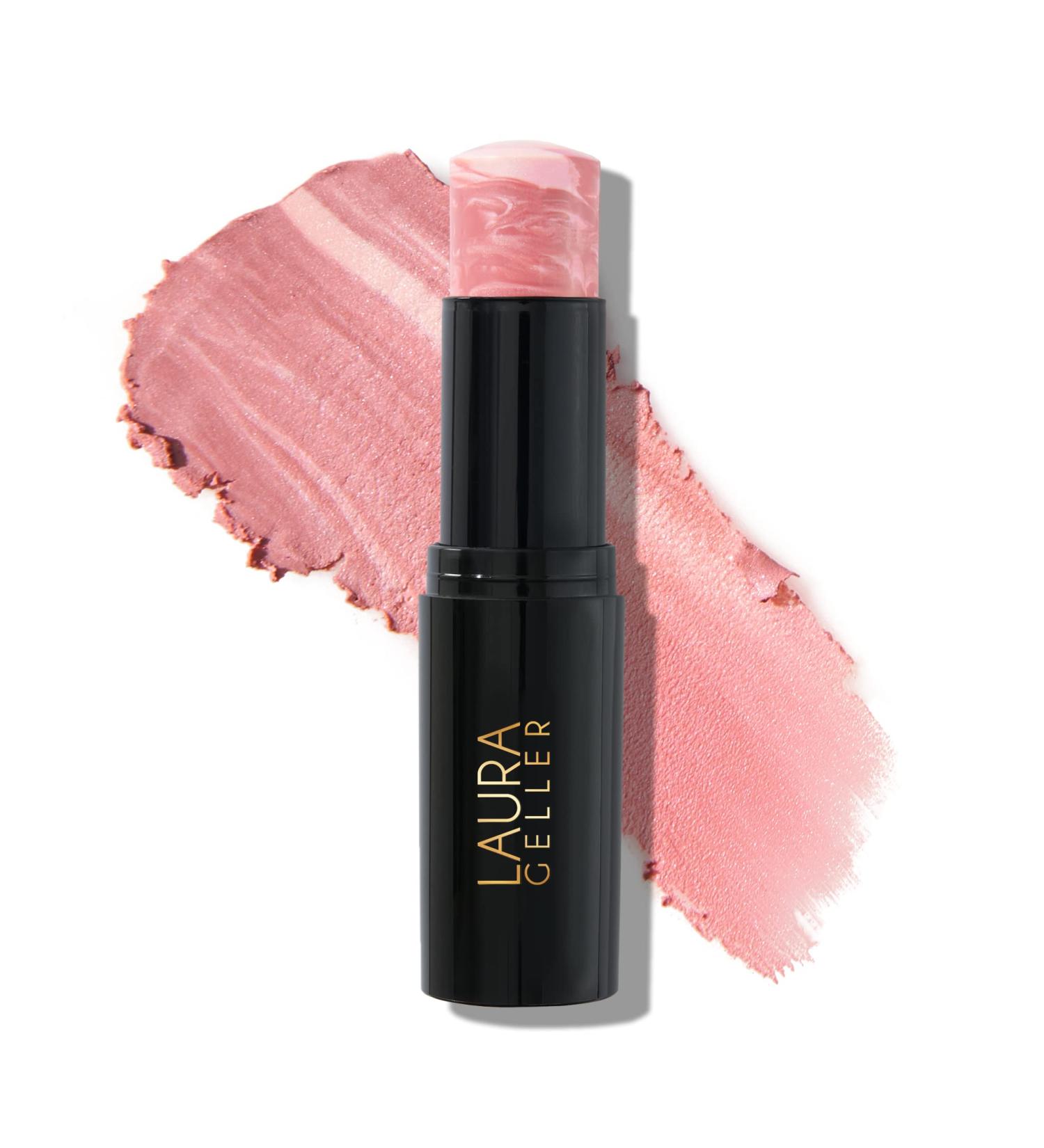 Laura Geller Italian Marble Blush Stick in Pink Fiore - Cream Finish Cheek Makeup - Buy Online on GoSupps.com