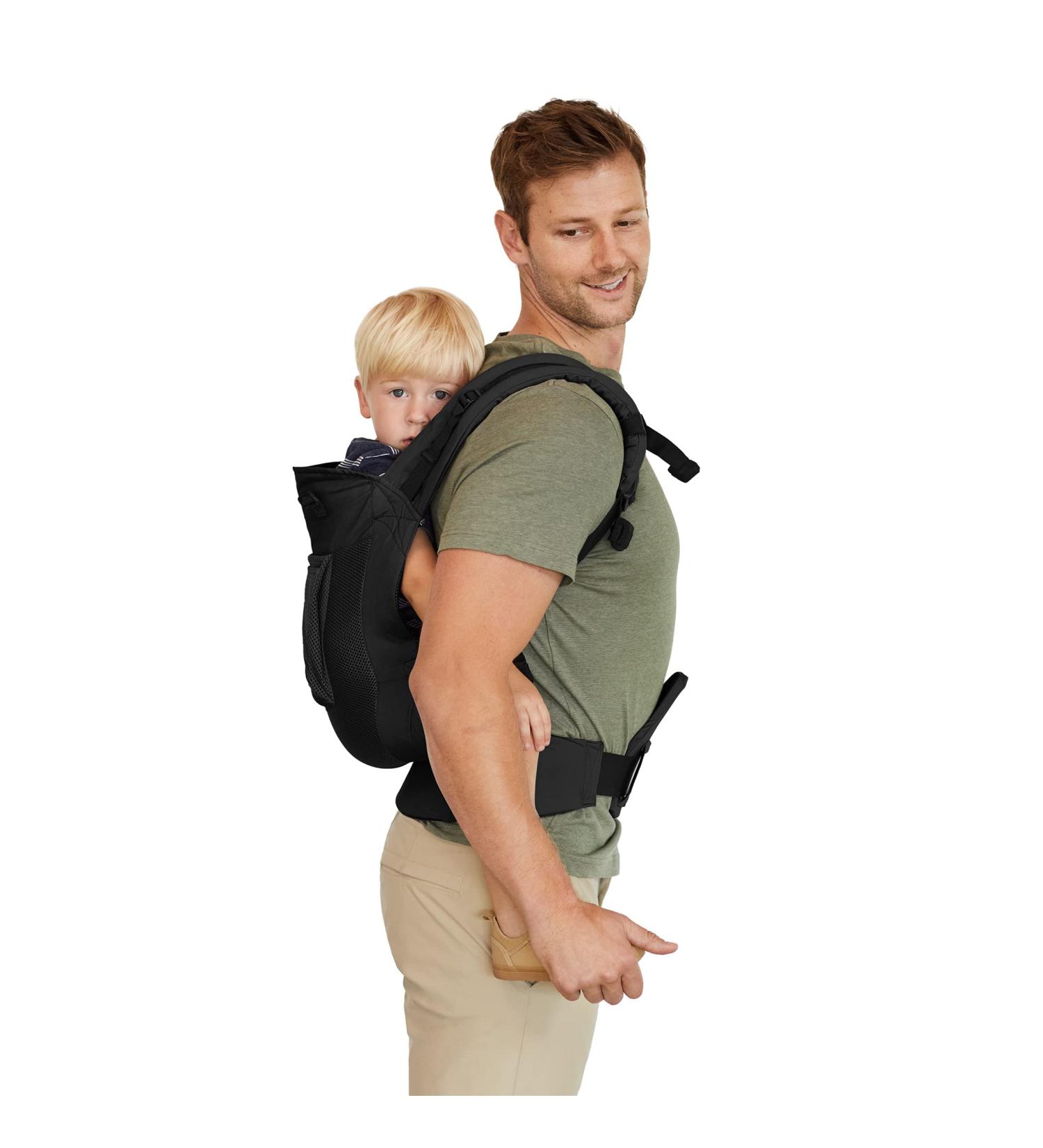 LLLbaby 3-in-1 Ergonomic CarryOn Airflow Toddler Carrier with Lumbar Support, Breathable Mesh - Black | For Children 25-60 lbs - Ideal for Hiking, Travel & Family Events - Buy Online on GoSupps.com